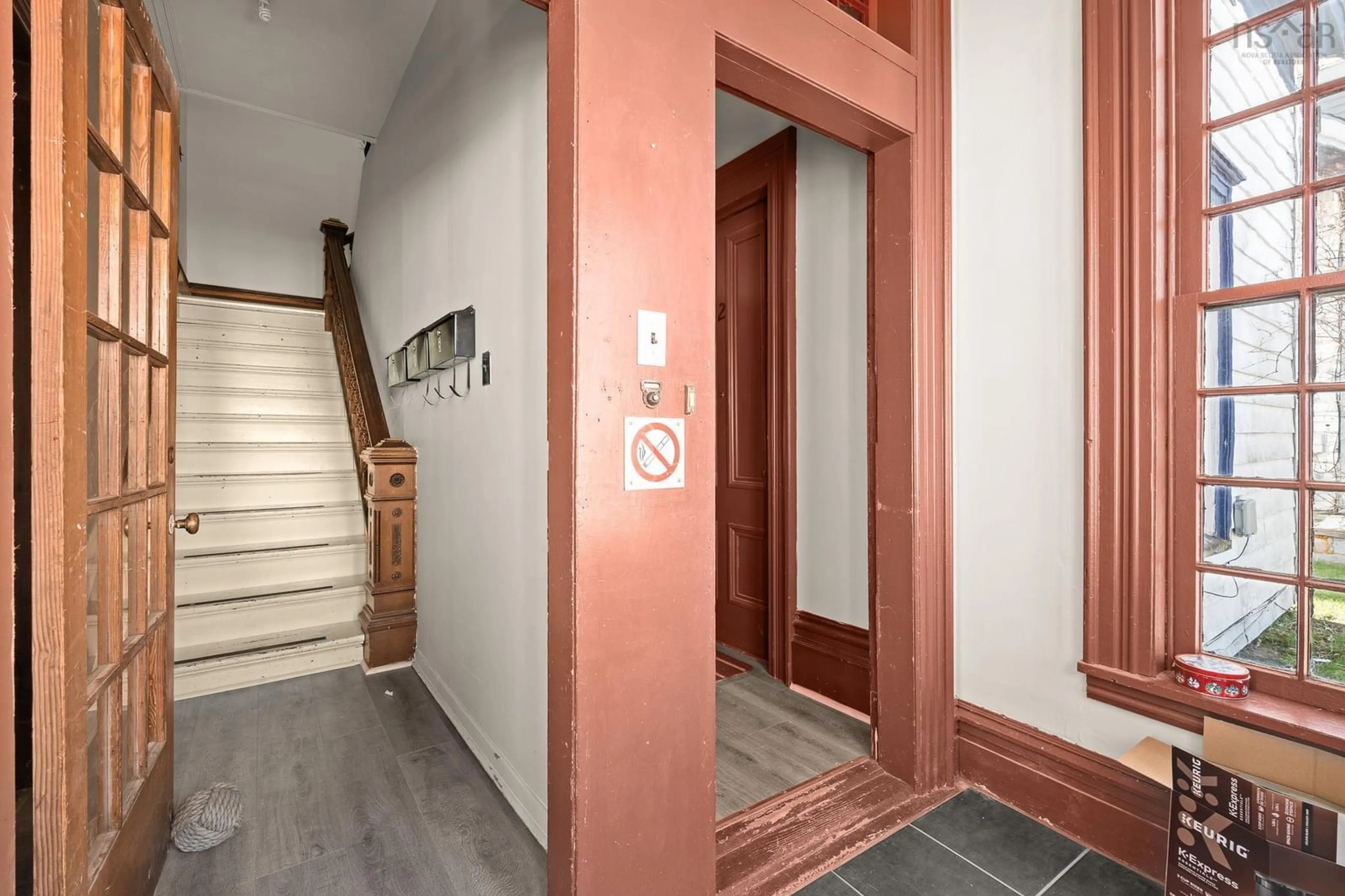 Indoor foyer for 220 James St, New Glasgow Nova Scotia B2H 2Z1