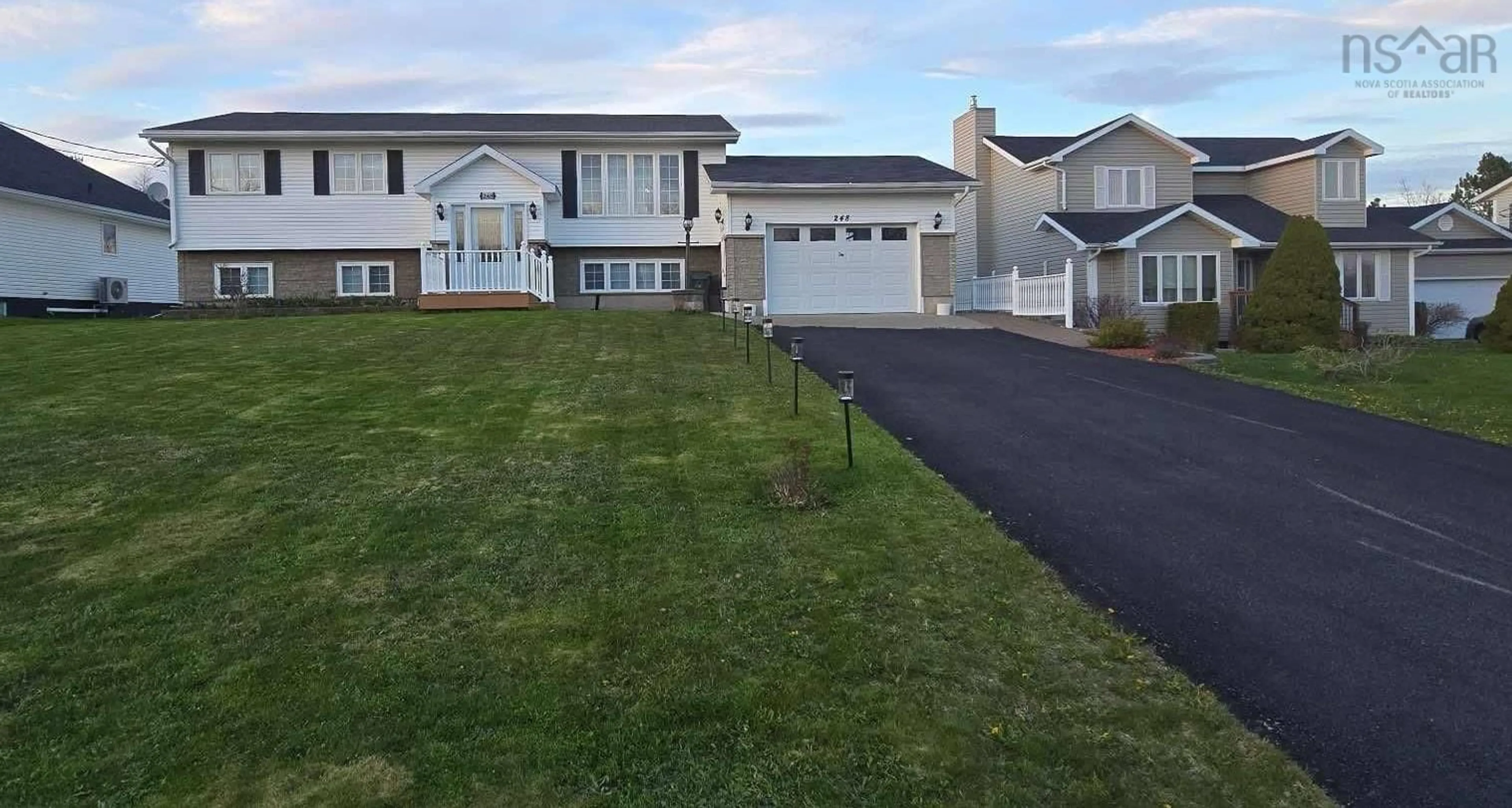 Home with vinyl exterior material, street for 248 Braemar Dr, Westmount Nova Scotia B1R 1V9