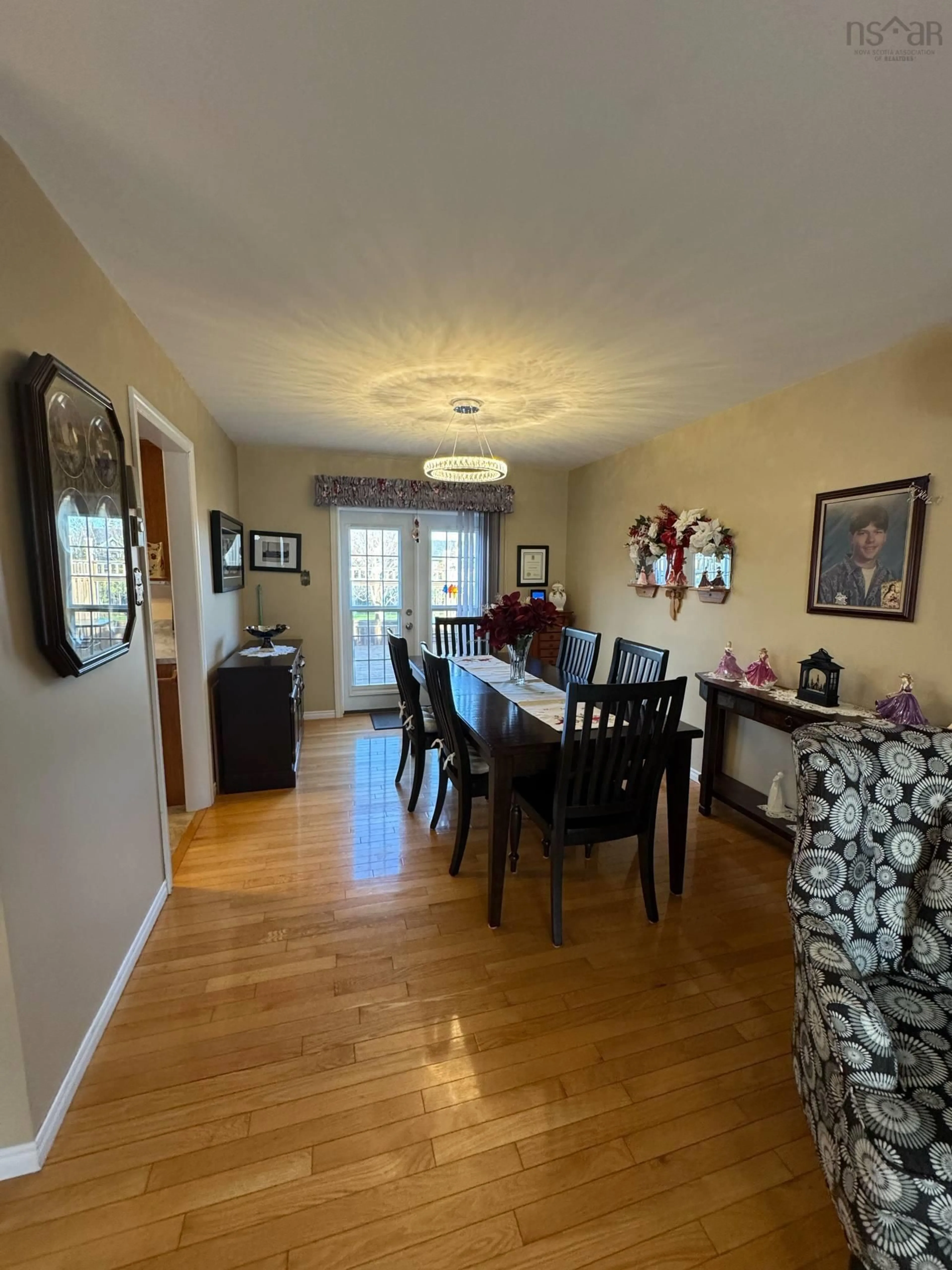 Dining room, wood/laminate floor for 248 Braemar Dr, Westmount Nova Scotia B1R 1V9
