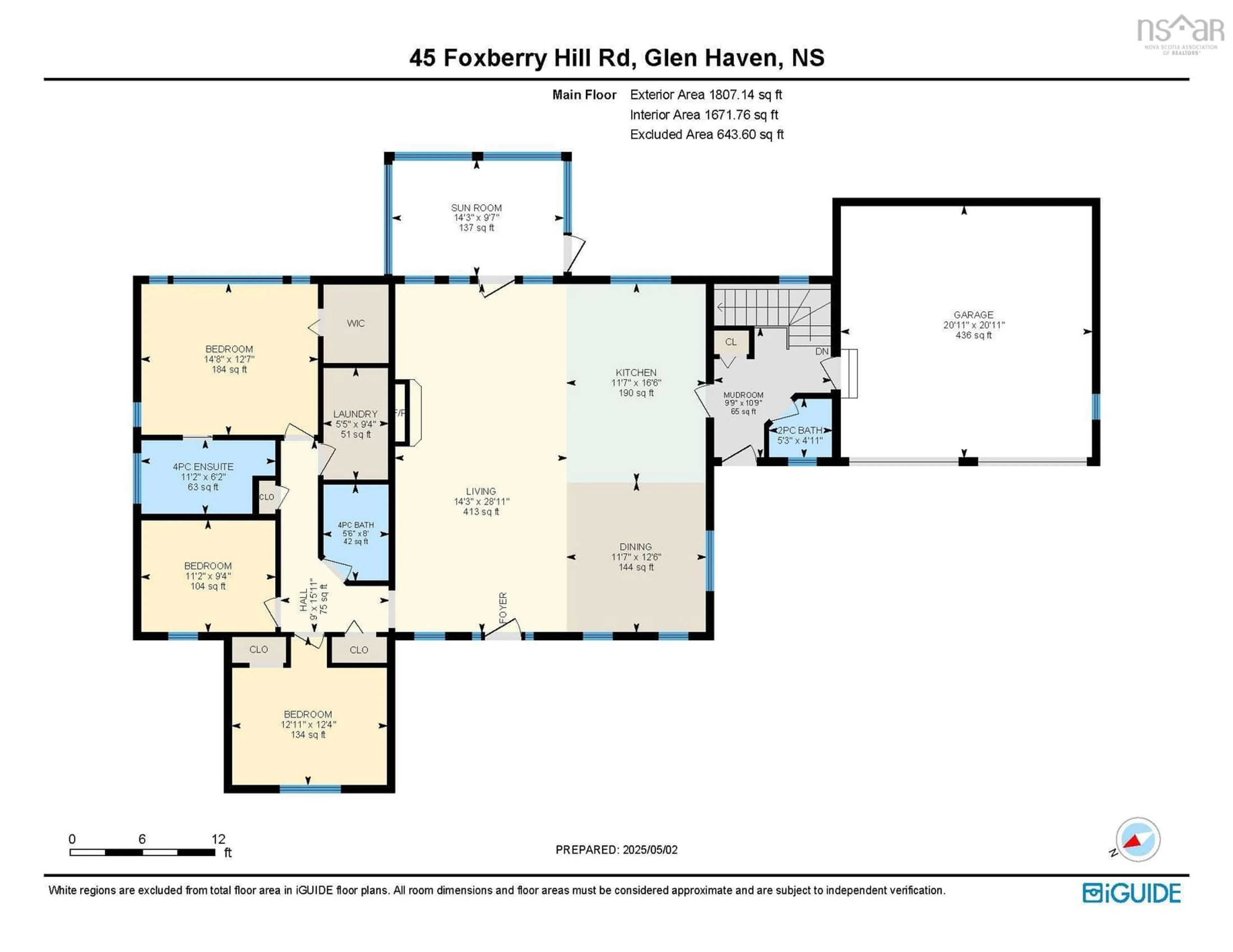 Floor plan for 45 Foxberry Hill, Glen Haven Nova Scotia B3Z 2V9