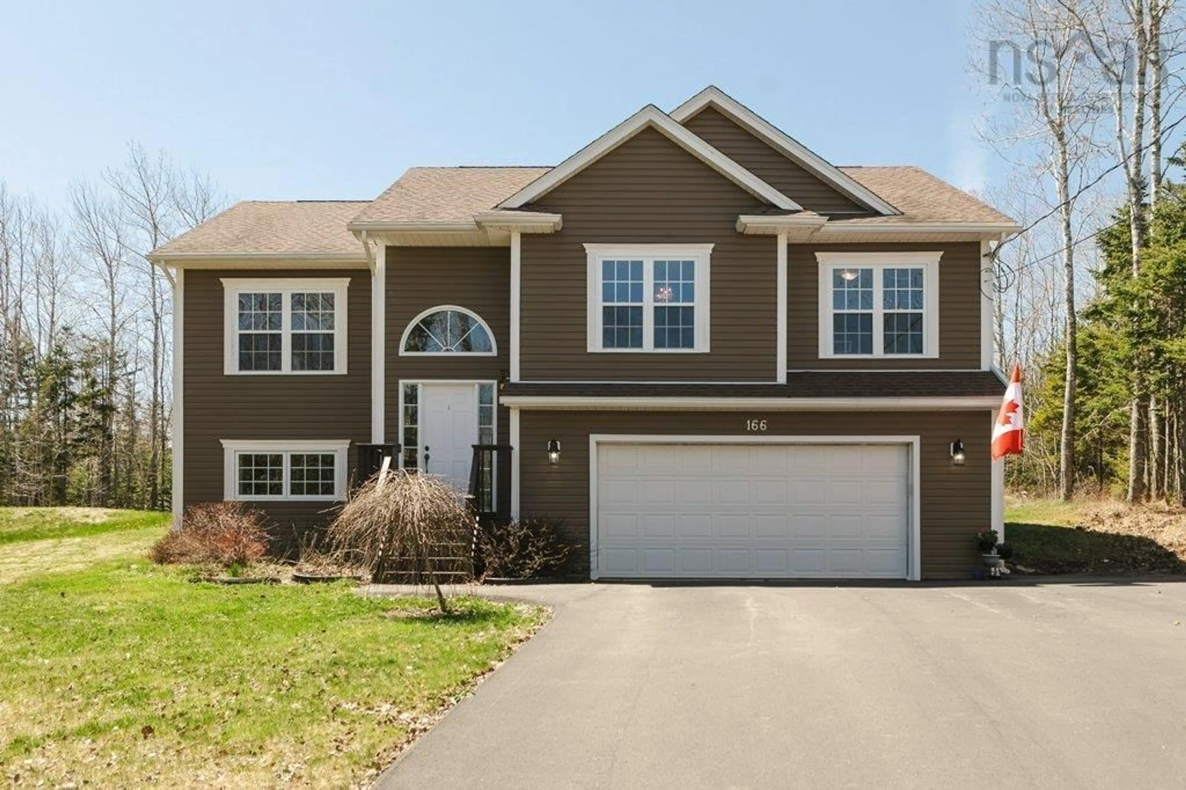 Home with vinyl exterior material, street for 166 Sawgrass Dr, Oakfield Nova Scotia B2T 0E9