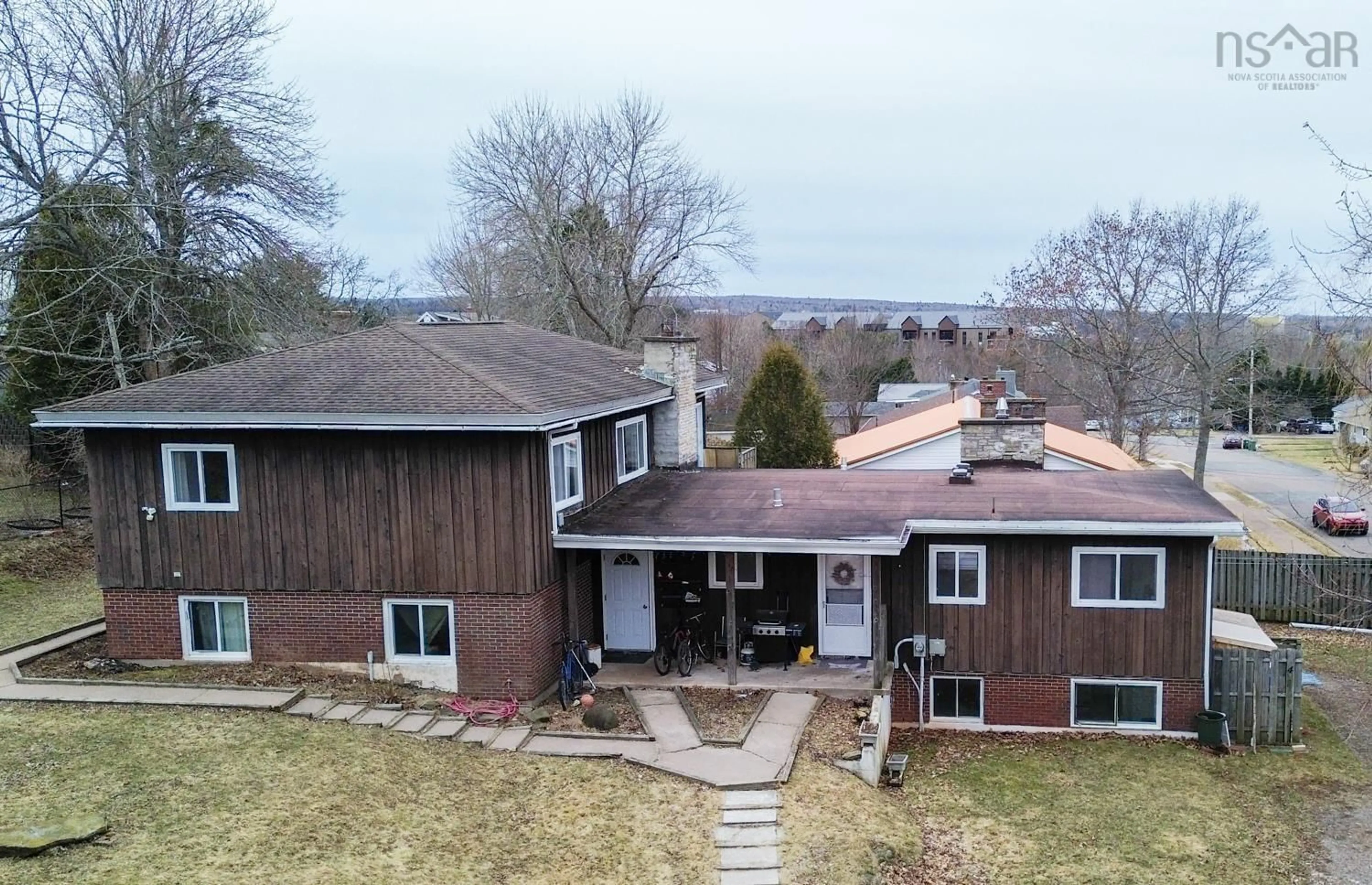 A pic from outside/outdoor area/front of a property/back of a property/a pic from drone, mountain view for 246 & 248 Pleasant St, Truro Nova Scotia B2N 3S8