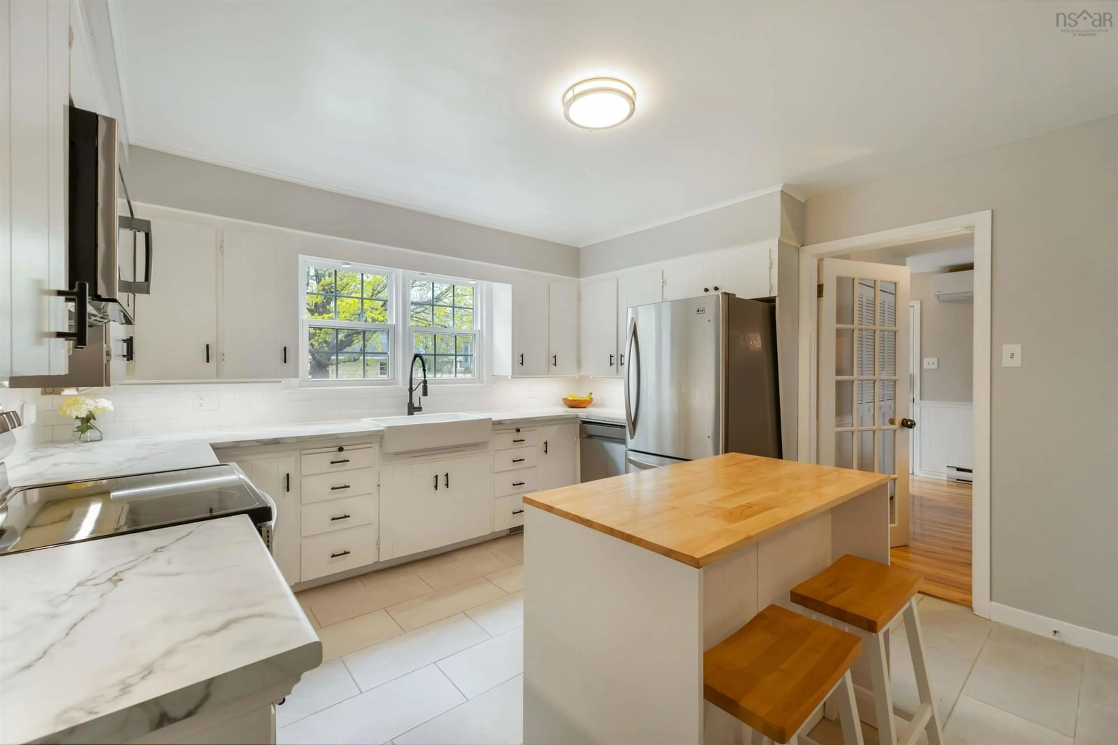 Open concept kitchen, ceramic/tile floor for 12 Hillcrest Ave, Nictaux Nova Scotia B0S 1P0