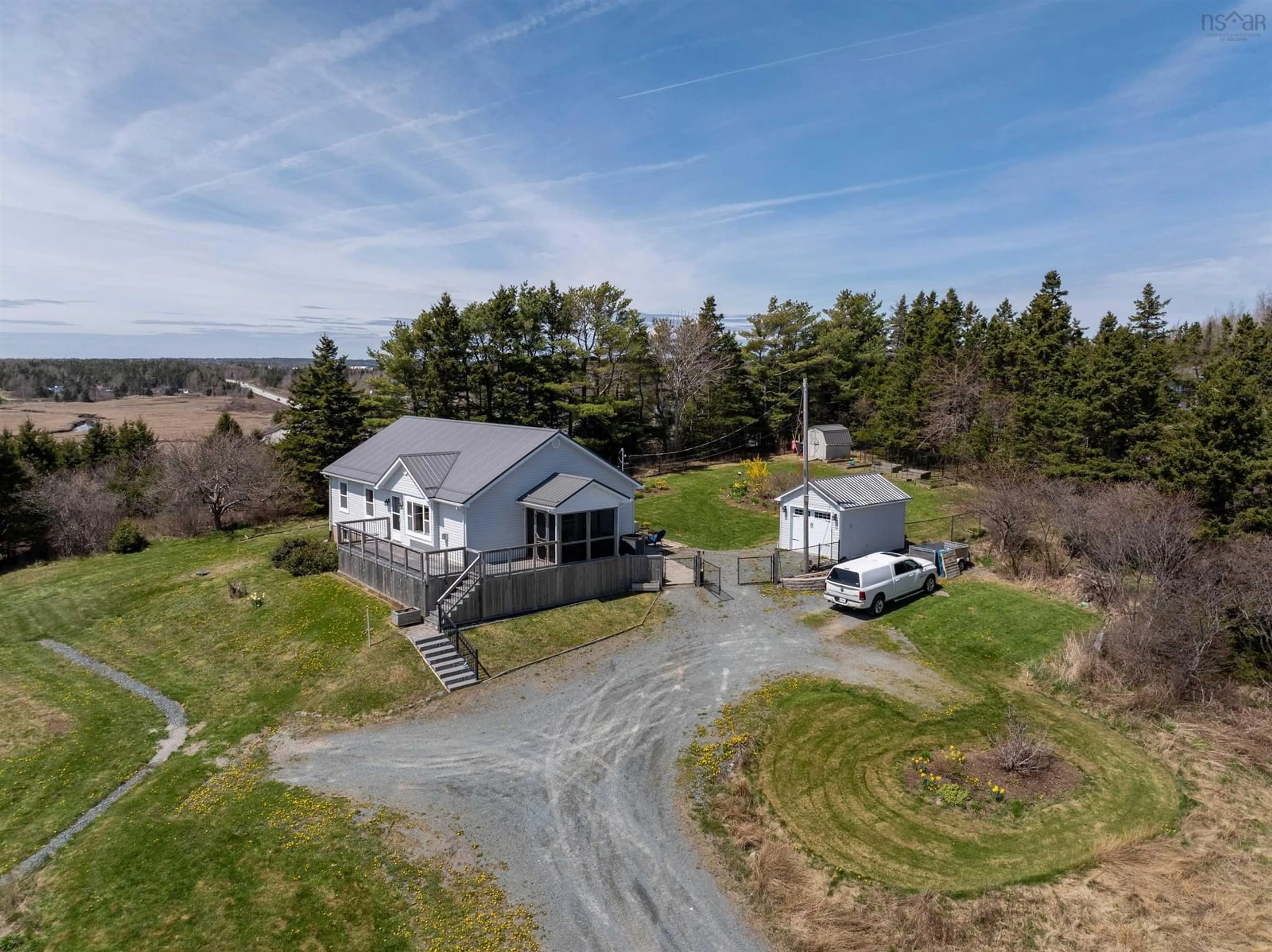 A pic from outside/outdoor area/front of a property/back of a property/a pic from drone, unknown for 5666 Highway 7, Head Of Chezzetcook Nova Scotia B0J 2L0