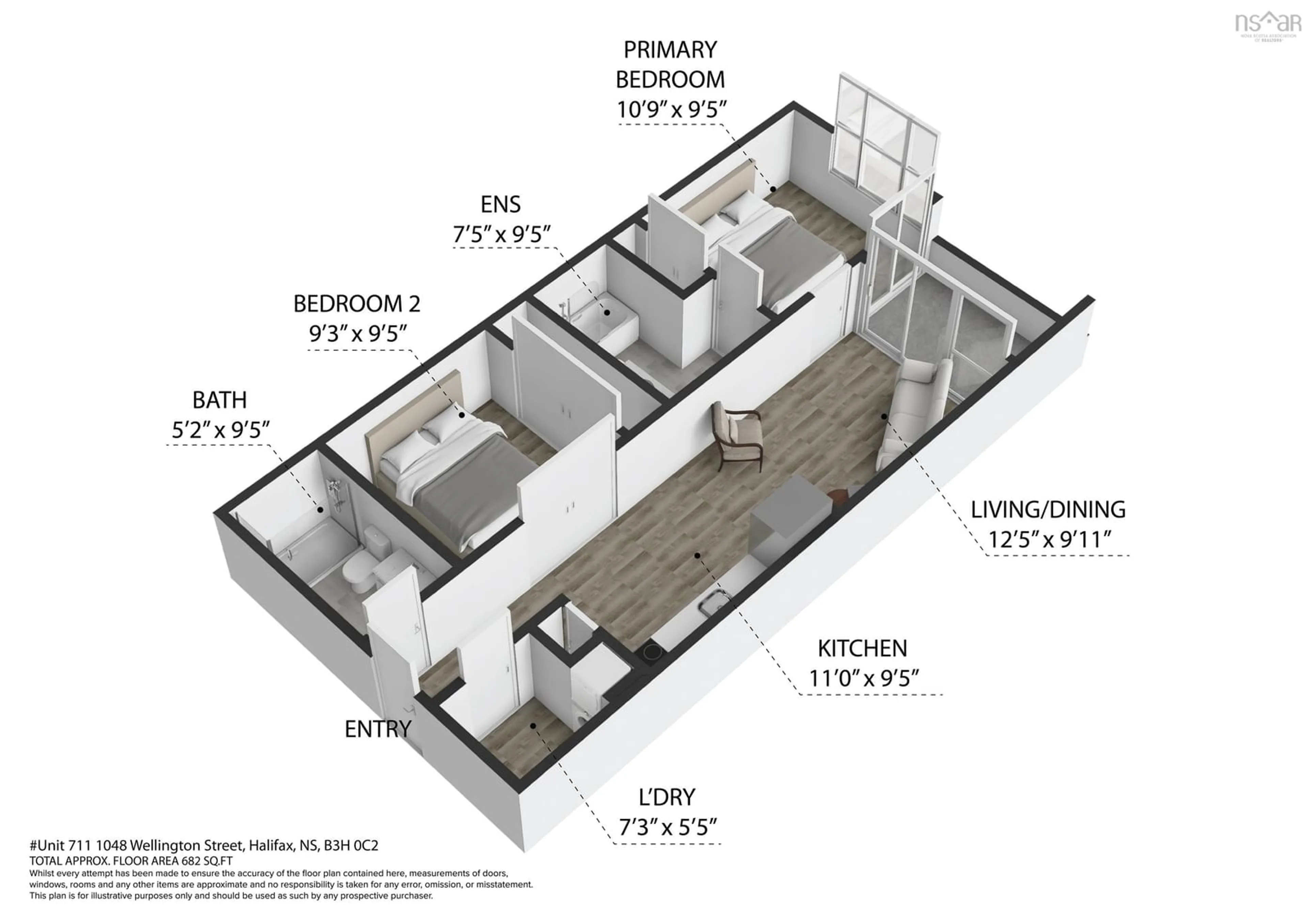 Floor plan for 1048 Wellington St #711, Halifax Nova Scotia B3H 0C2