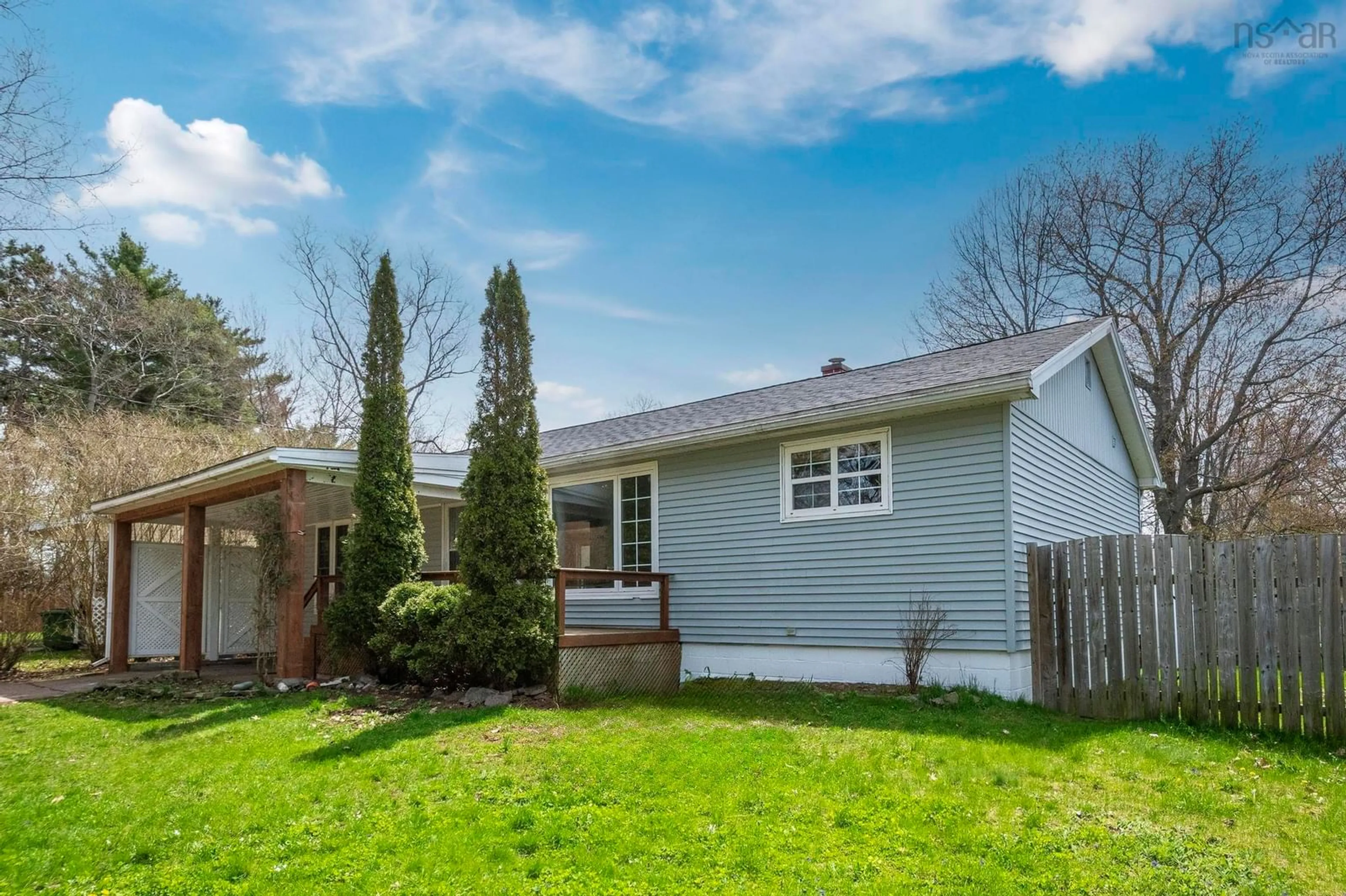 Home with vinyl exterior material, street for 985 Kenwood Ave, Greenwood Nova Scotia B0P 1N0