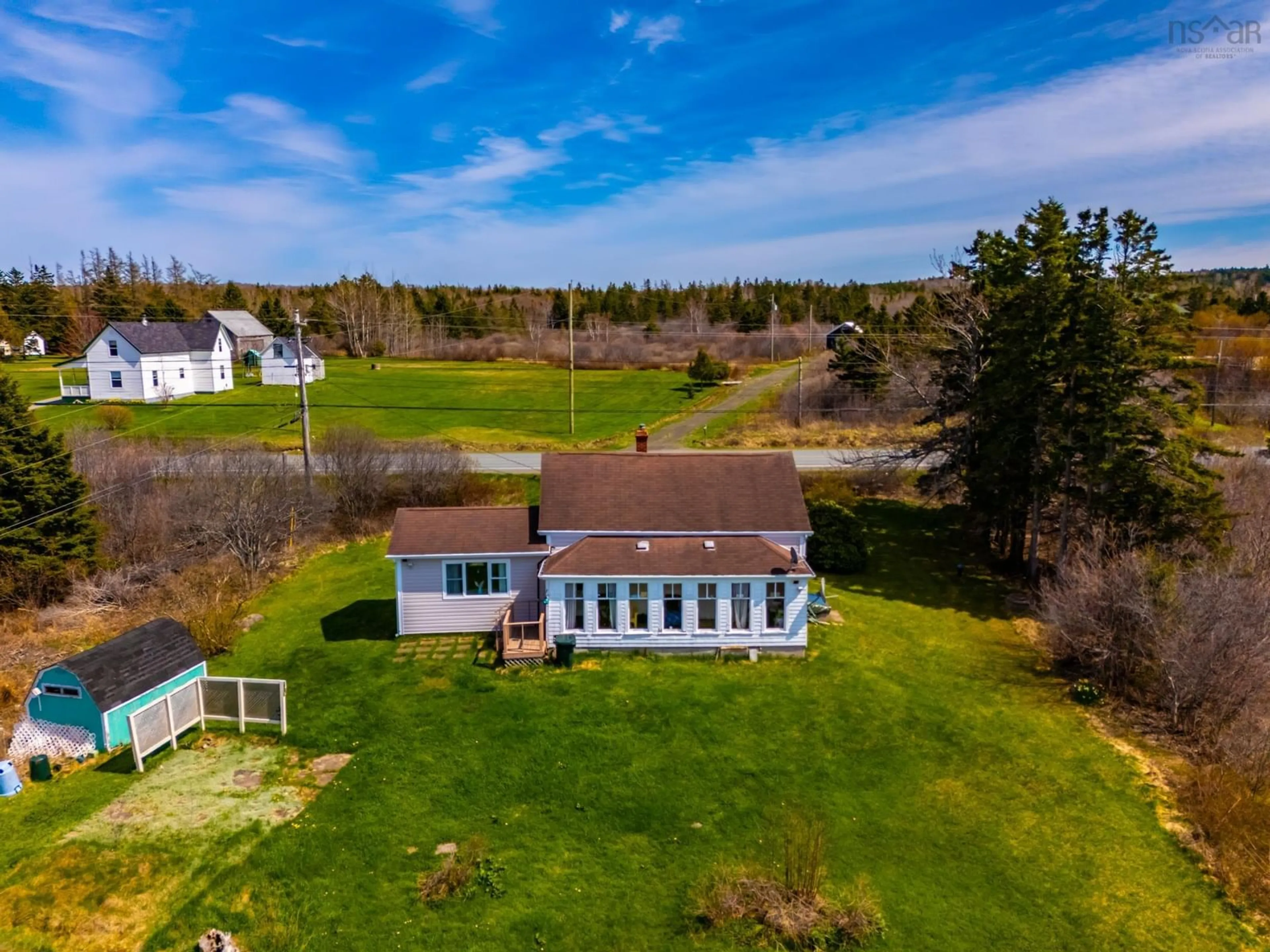 A pic from outside/outdoor area/front of a property/back of a property/a pic from drone, water/lake/river/ocean view for 9021 101 Hwy, Brighton Nova Scotia B0V 1A0