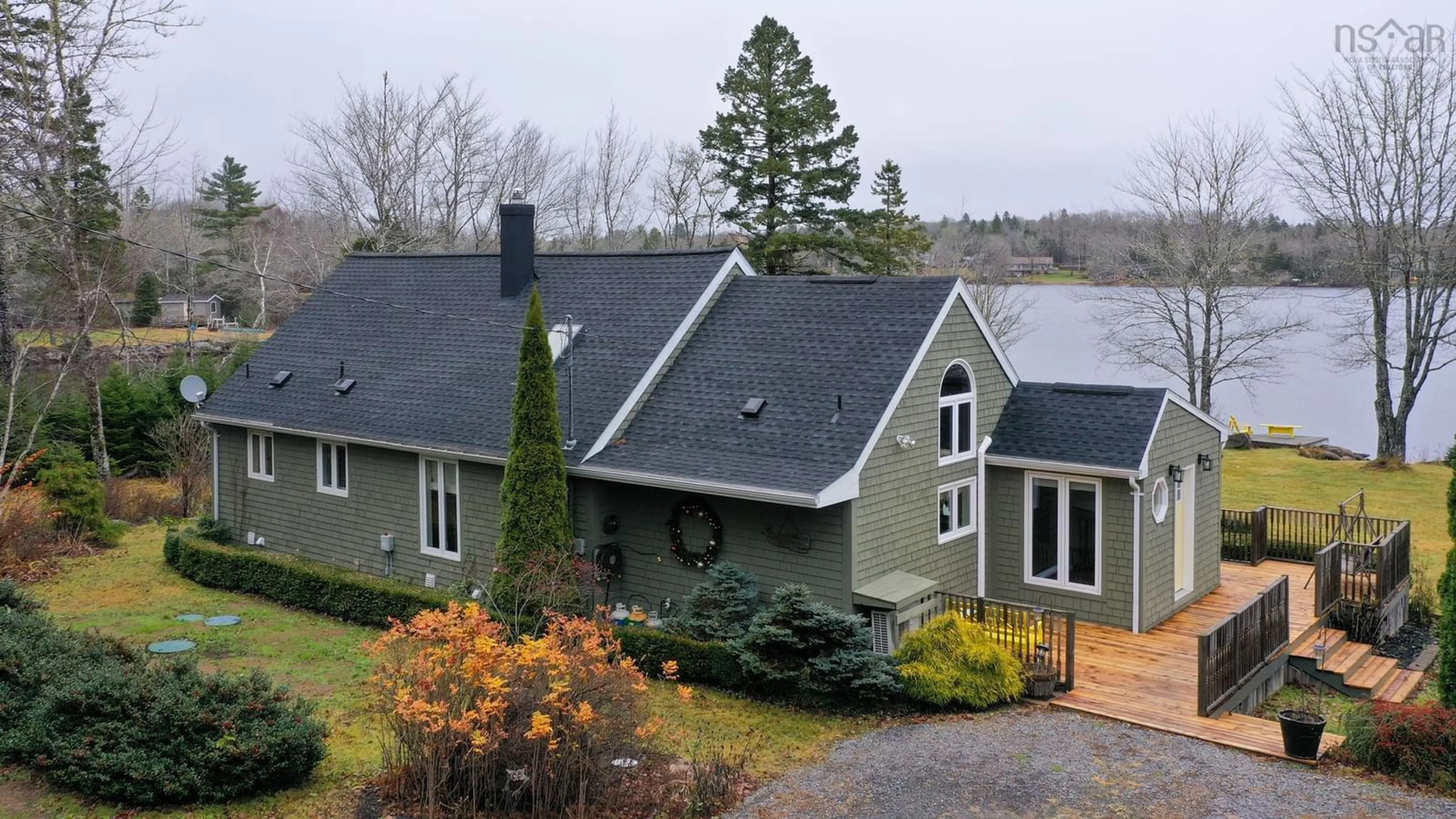 A pic from outside/outdoor area/front of a property/back of a property/a pic from drone, water/lake/river/ocean view for 154 Murphy Lake Rd, Murphy Lake Nova Scotia B4N 3V8