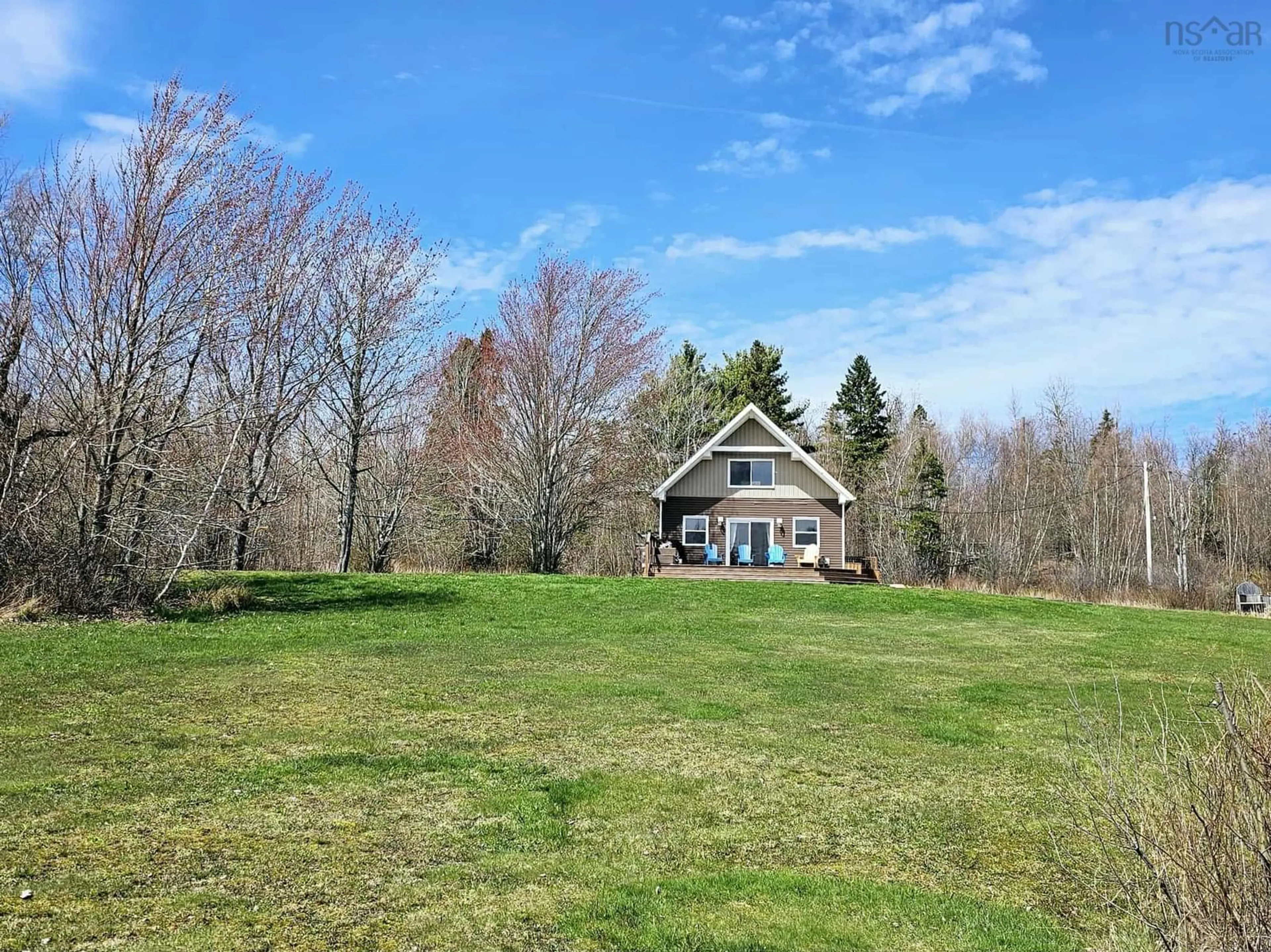 A pic from outside/outdoor area/front of a property/back of a property/a pic from drone, water/lake/river/ocean view for 171 Kennedy Lake Rd, Waldegrave Nova Scotia B0K 1V0