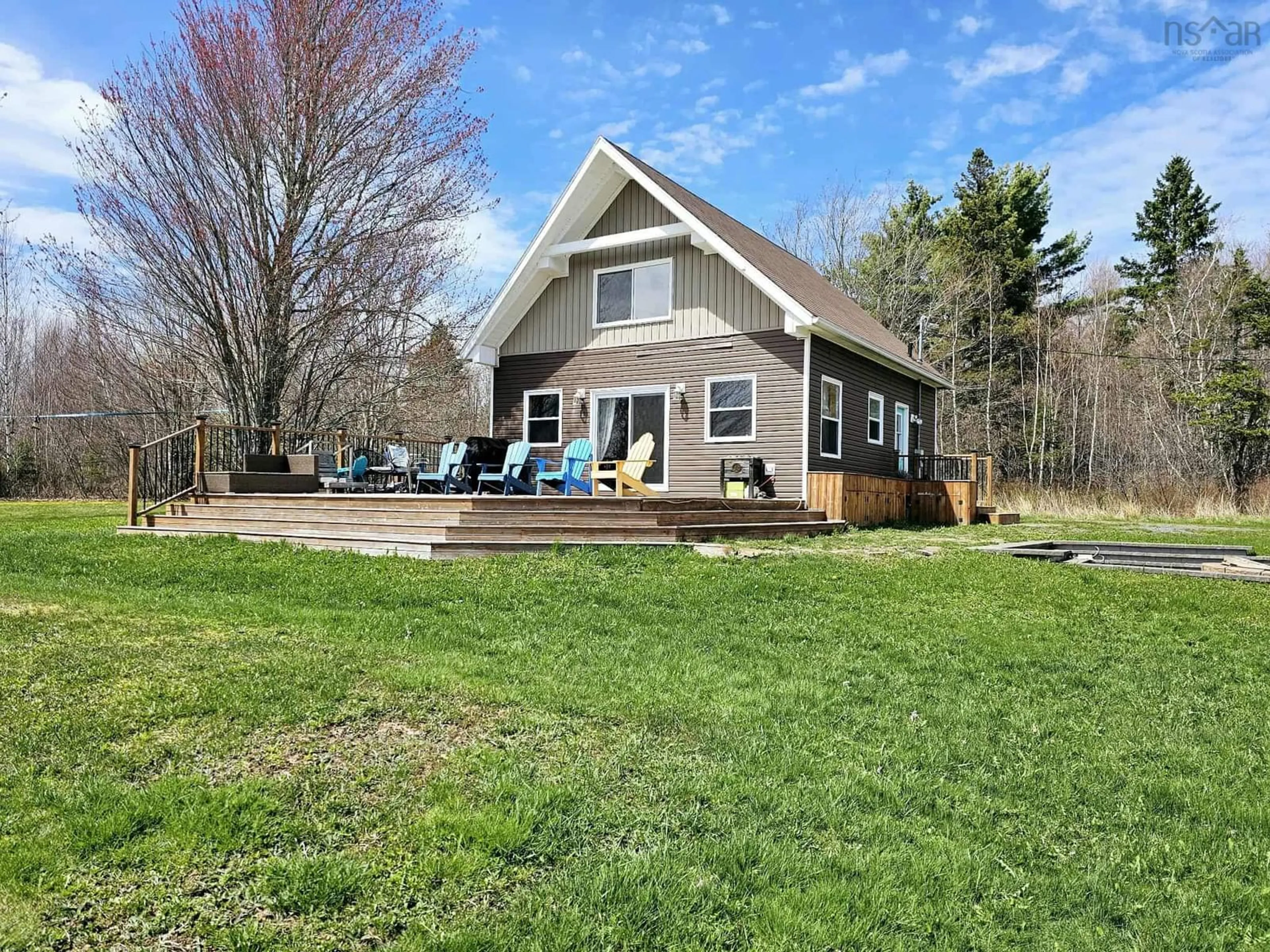 A pic from outside/outdoor area/front of a property/back of a property/a pic from drone, water/lake/river/ocean view for 171 Kennedy Lake Rd, Waldegrave Nova Scotia B0K 1V0
