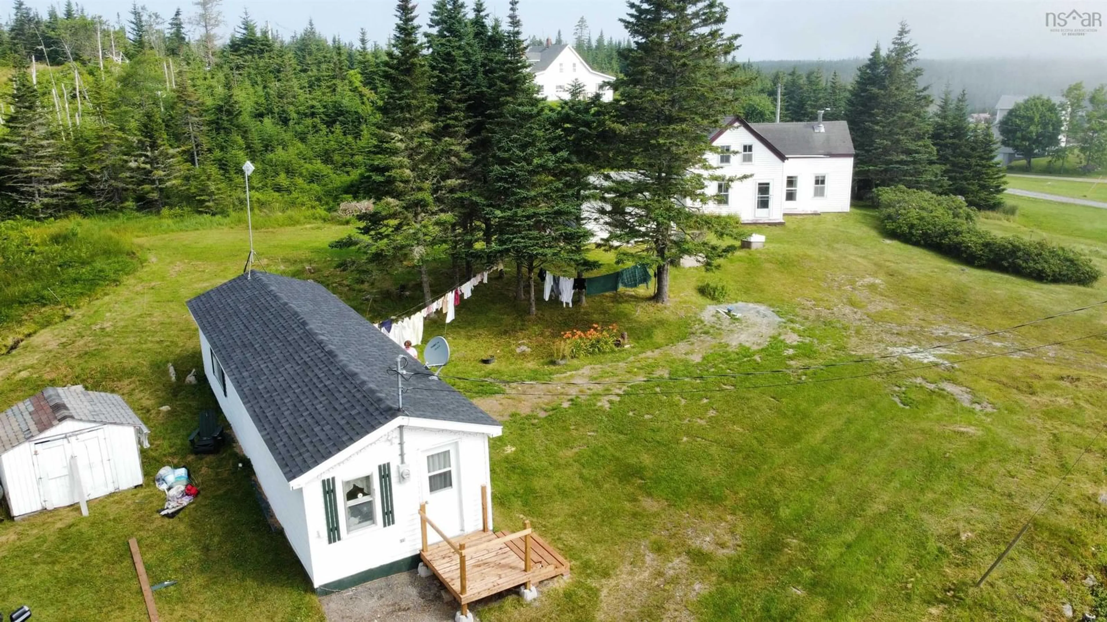 A pic from outside/outdoor area/front of a property/back of a property/a pic from drone, mountain view for 10610 316 Hwy, Goldboro Nova Scotia B0H 1L0