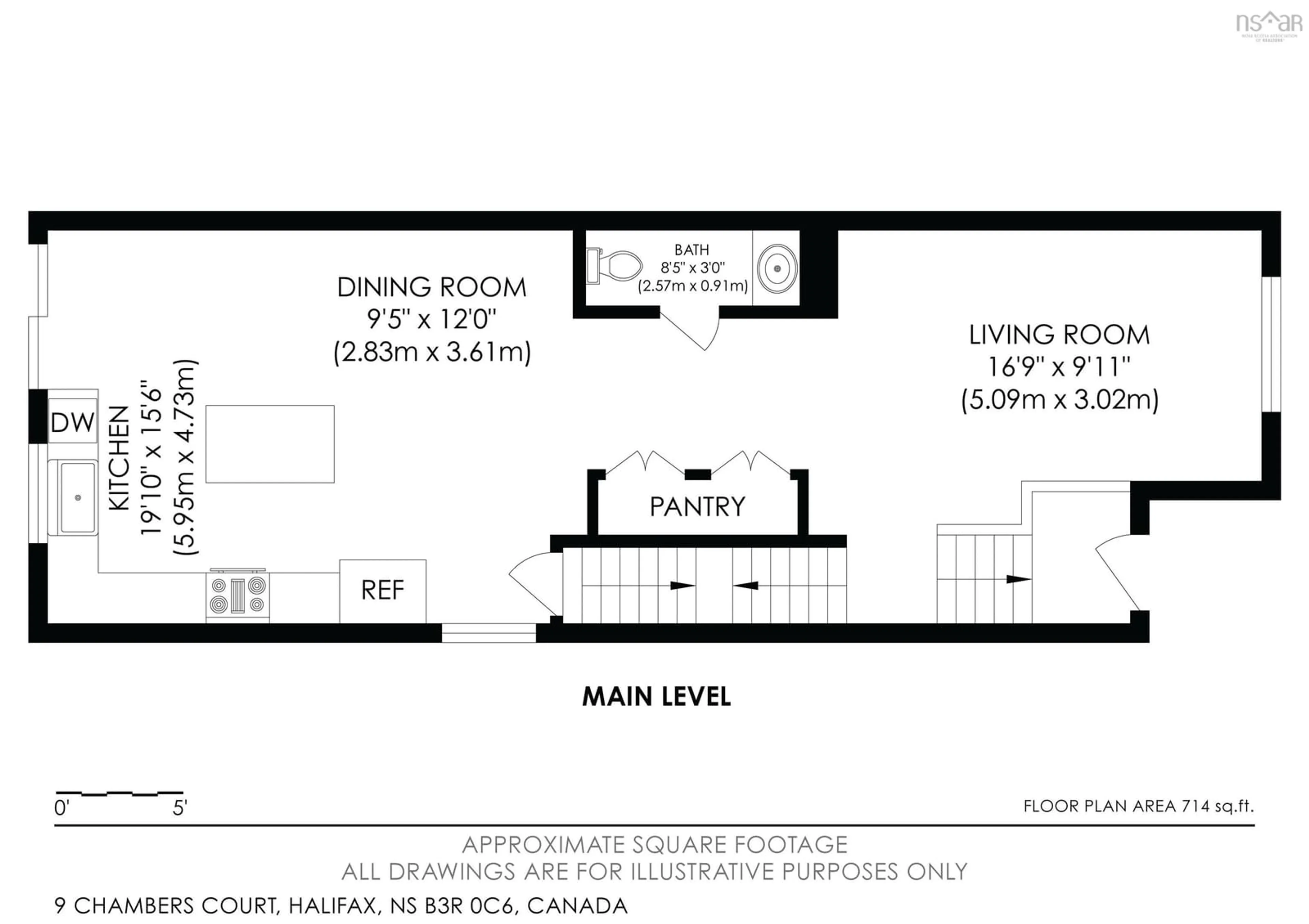 Floor plan for 9 Chambers Crt, Halifax Nova Scotia B3R 0C6