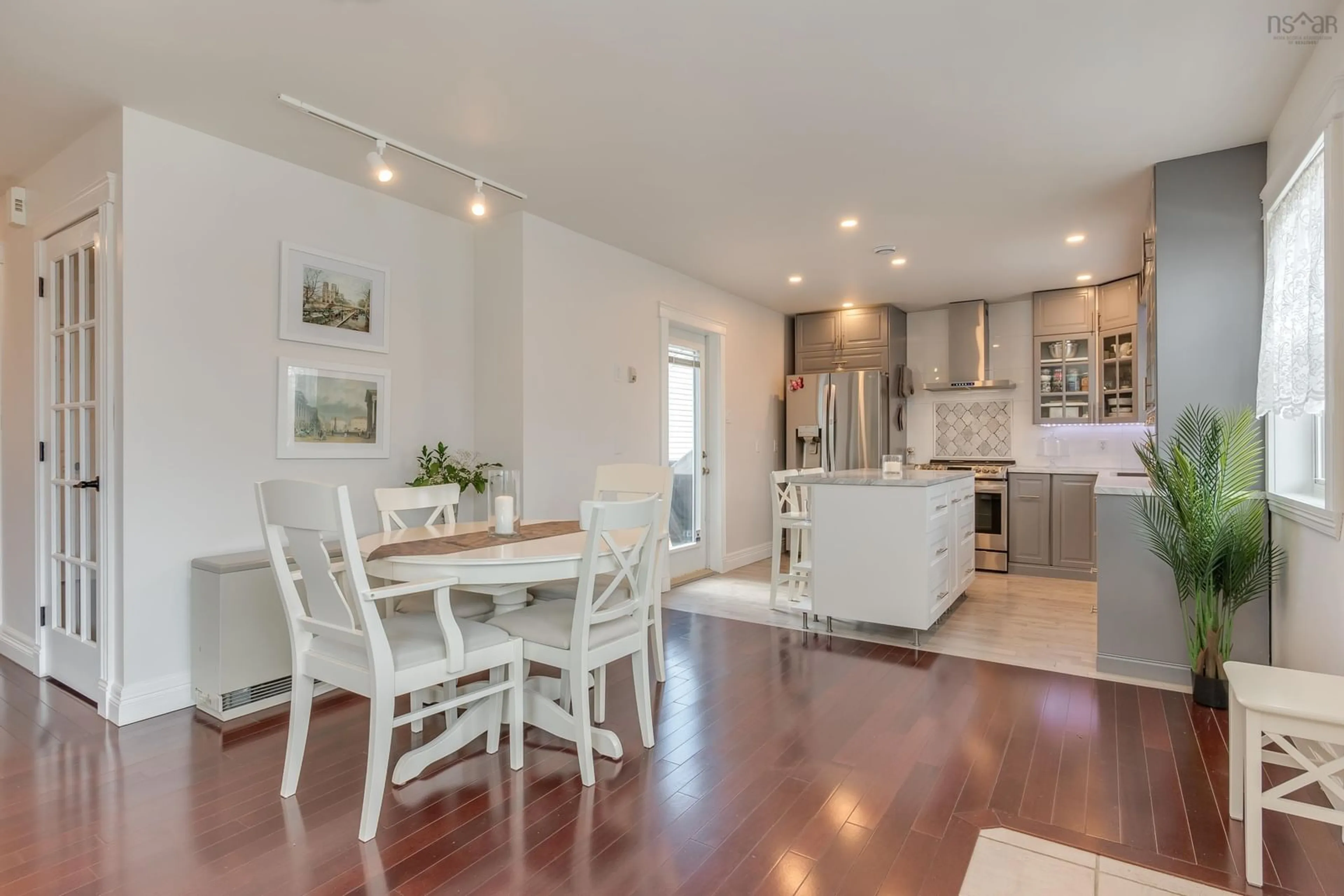 Open concept kitchen, wood/laminate floor for 201A Mount Edward Rd, Woodlawn Nova Scotia B4G 1B7