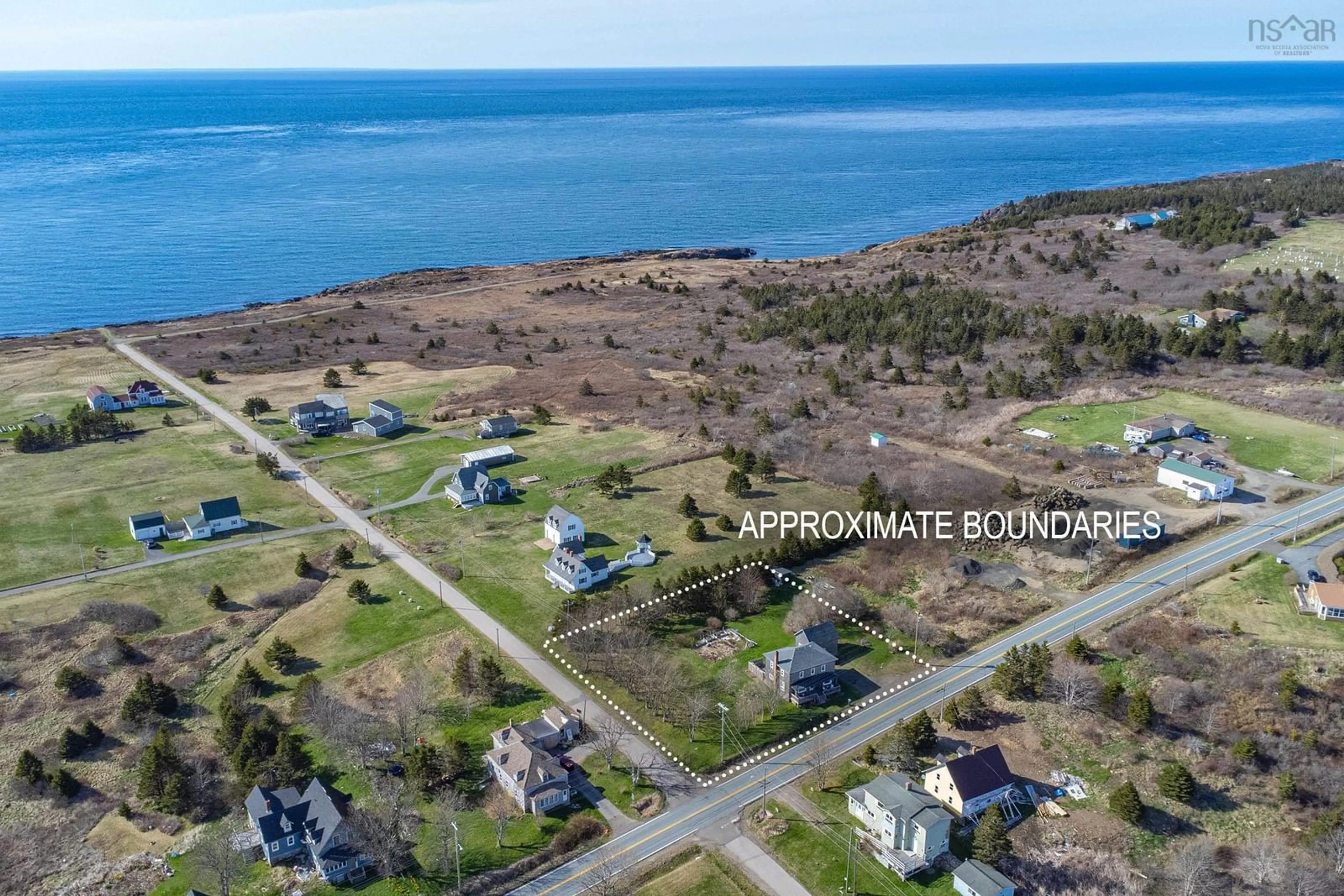 A pic from outside/outdoor area/front of a property/back of a property/a pic from drone, water/lake/river/ocean view for 347 Highway 217, Freeport Nova Scotia B0V 1B0