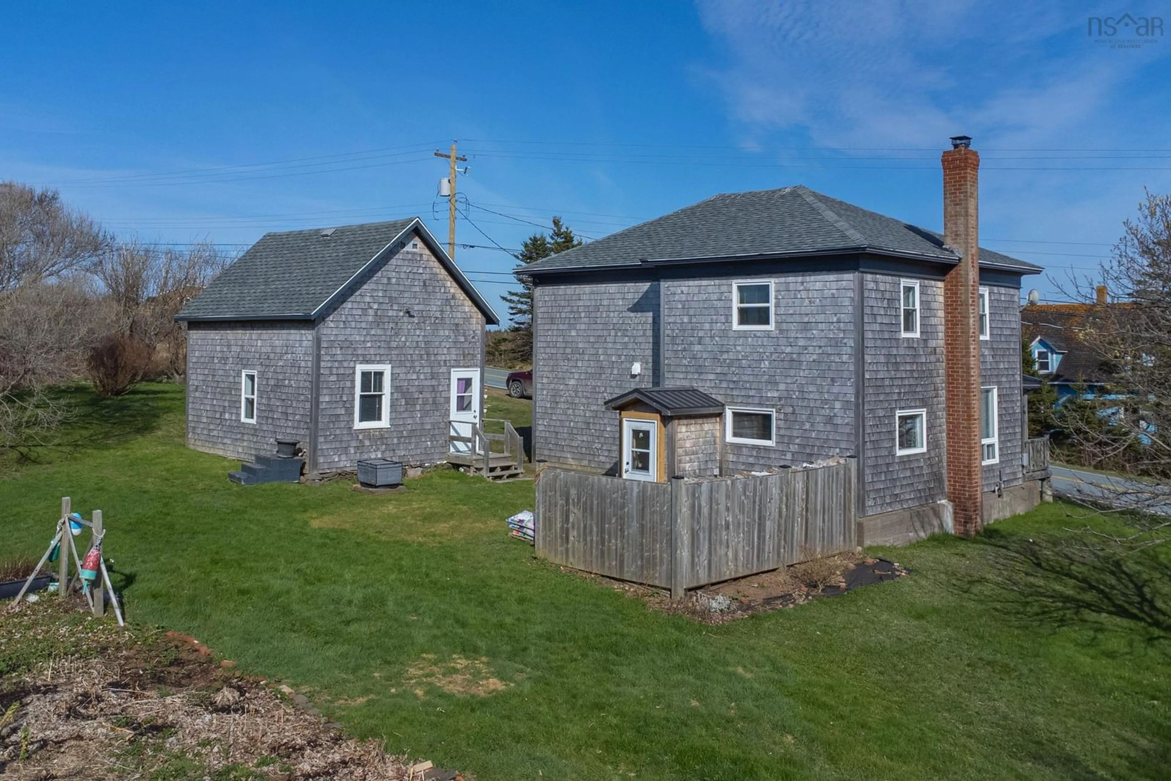 A pic from outside/outdoor area/front of a property/back of a property/a pic from drone, building for 347 Highway 217, Freeport Nova Scotia B0V 1B0