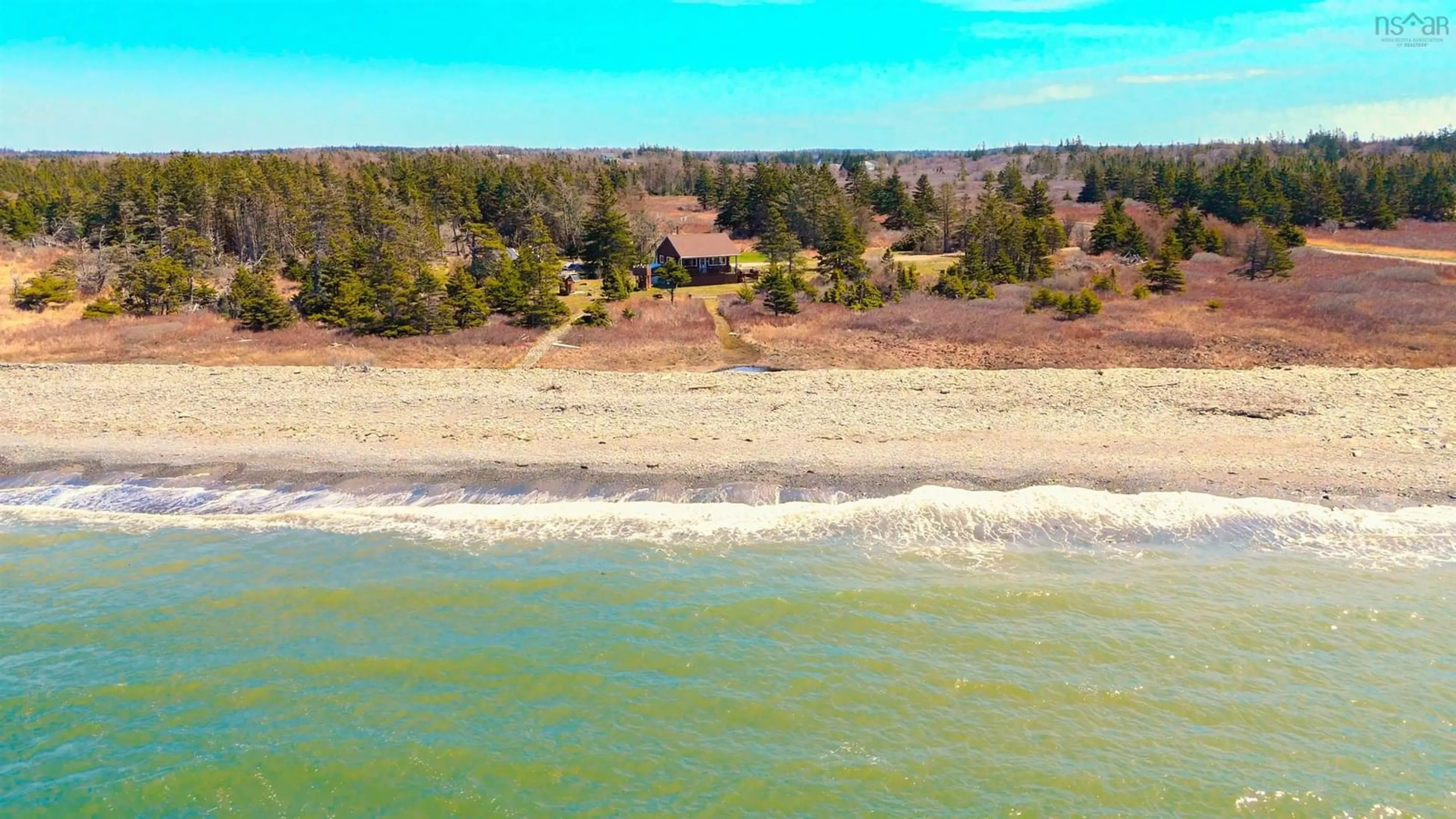 A pic from outside/outdoor area/front of a property/back of a property/a pic from drone, water/lake/river/ocean view for 25 Dargie Cove Rd, Woodvale Nova Scotia B5A 5B1