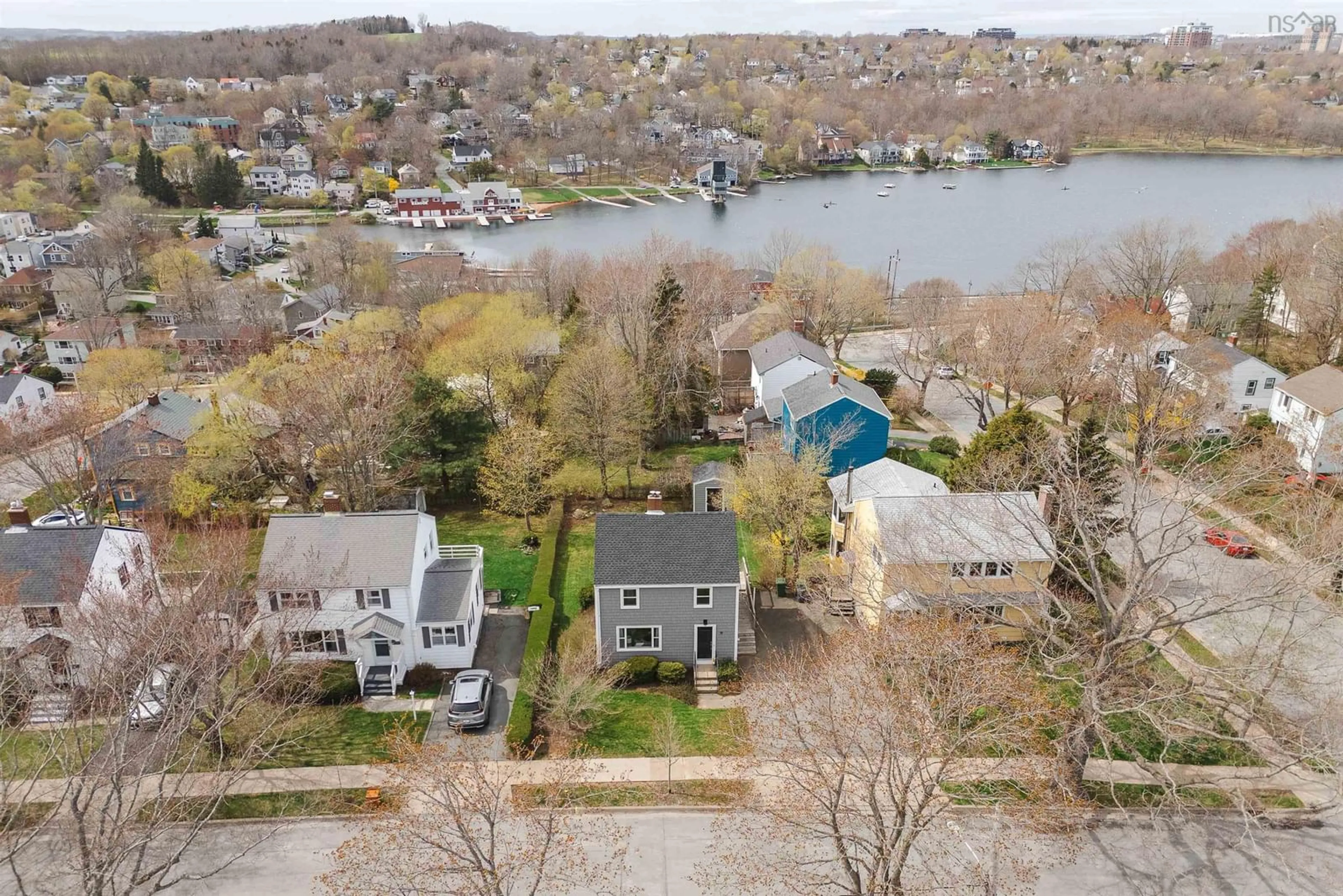 A pic from outside/outdoor area/front of a property/back of a property/a pic from drone, water/lake/river/ocean view for 19 Canterbury St, Dartmouth Nova Scotia B2Y 1S8
