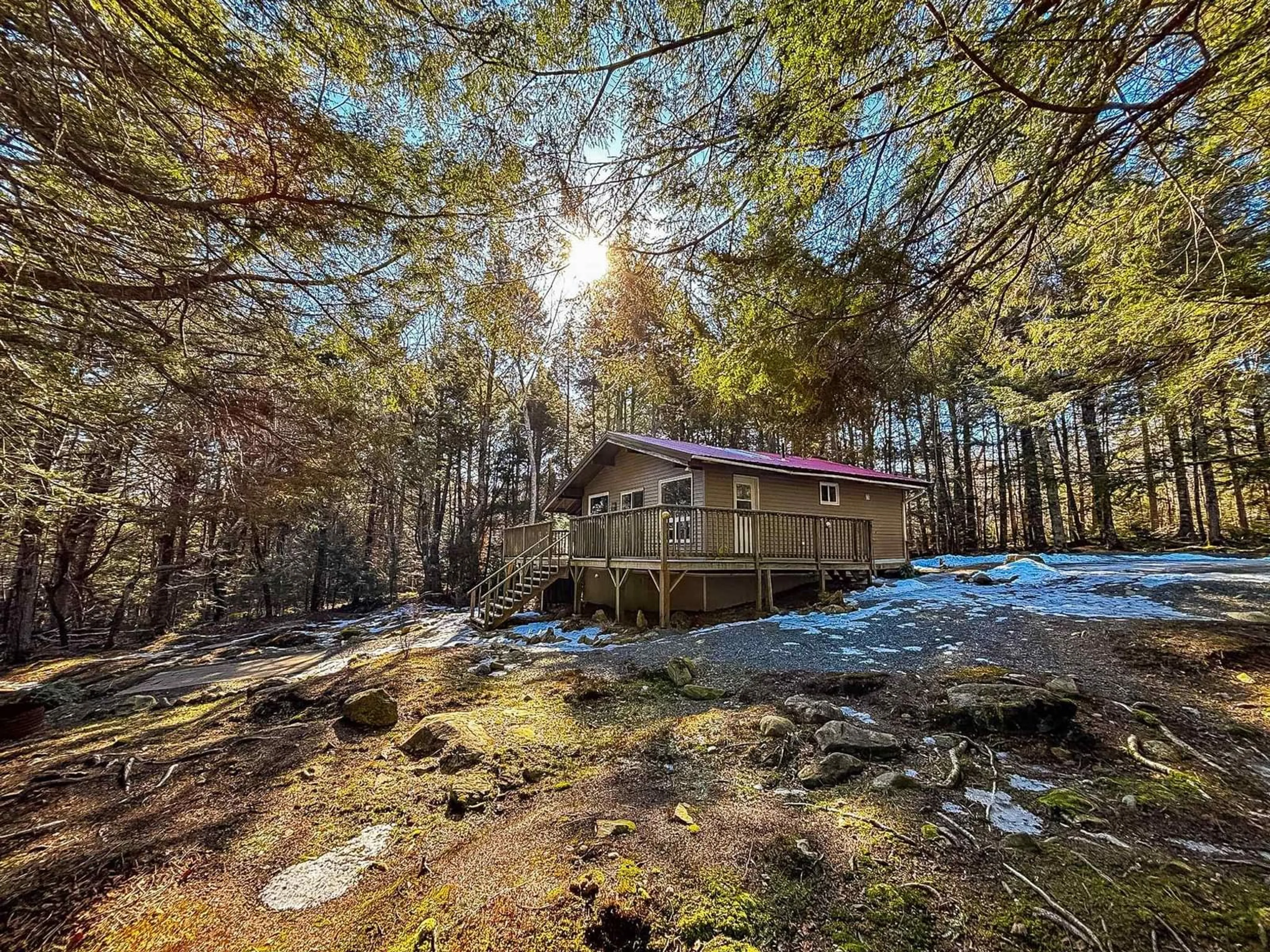 A pic from outside/outdoor area/front of a property/back of a property/a pic from drone, forest/trees view for 145 Sunset Linkway, Labelle Nova Scotia B0T 1E0