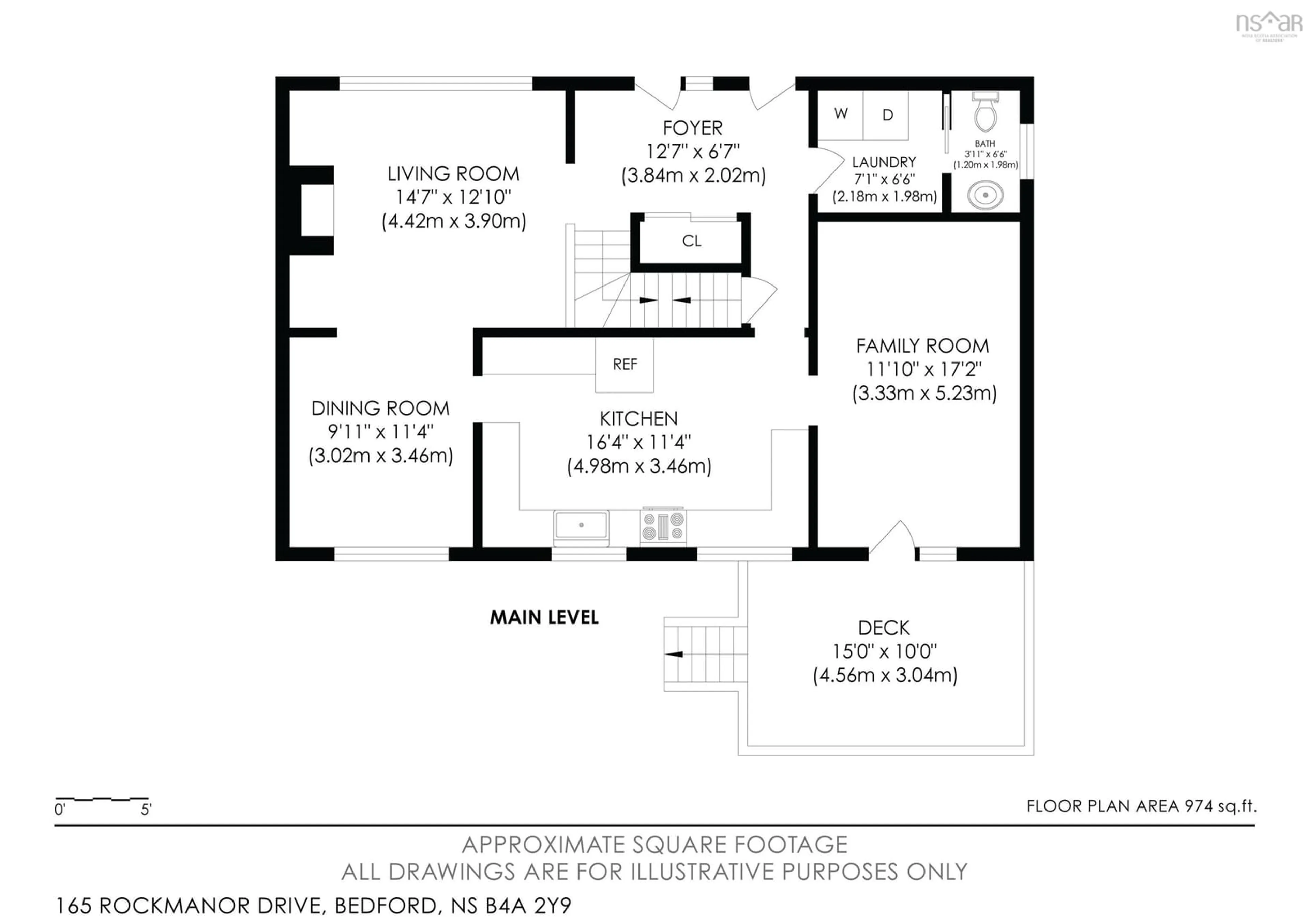 Floor plan for 165 Rockmanor Dr, Bedford Nova Scotia B4A 2Y9