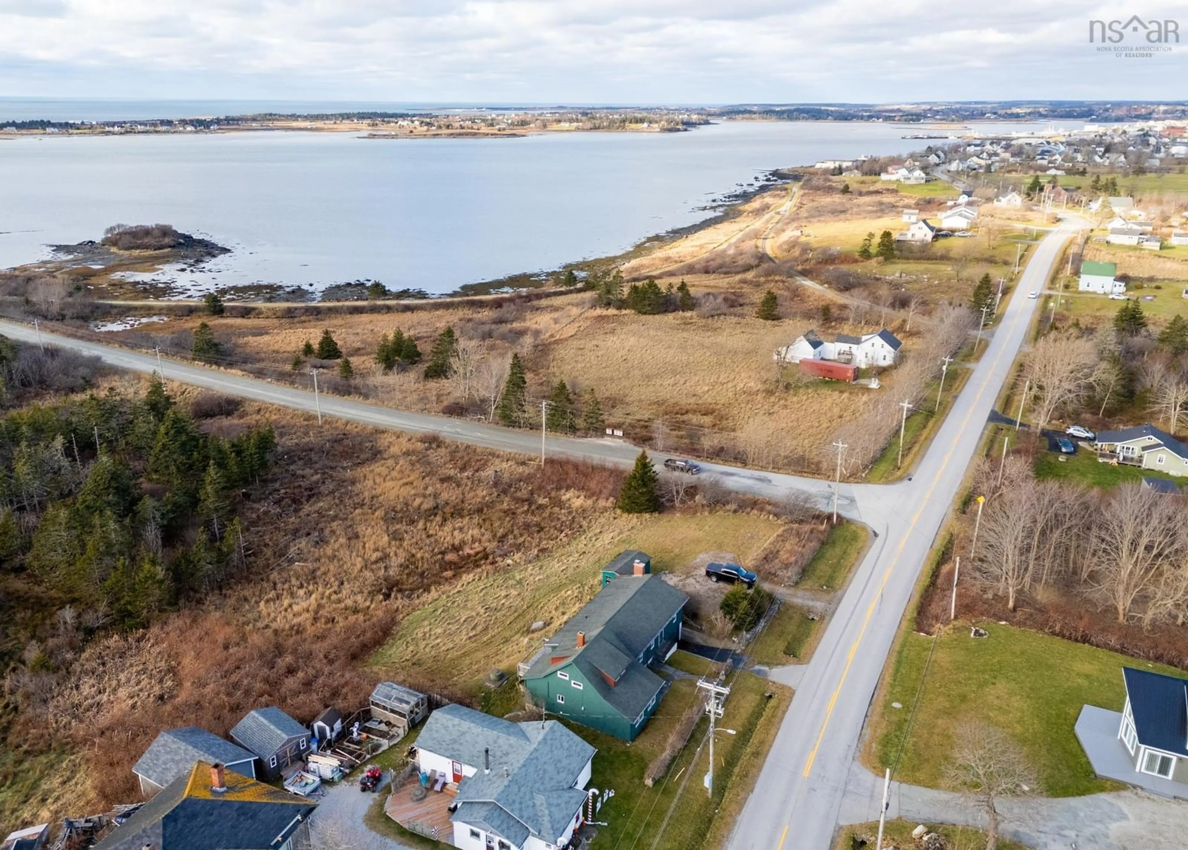 A pic from outside/outdoor area/front of a property/back of a property/a pic from drone, water/lake/river/ocean view for 2473 Chebogue Rd, Sand Beach Nova Scotia B5A 4H2
