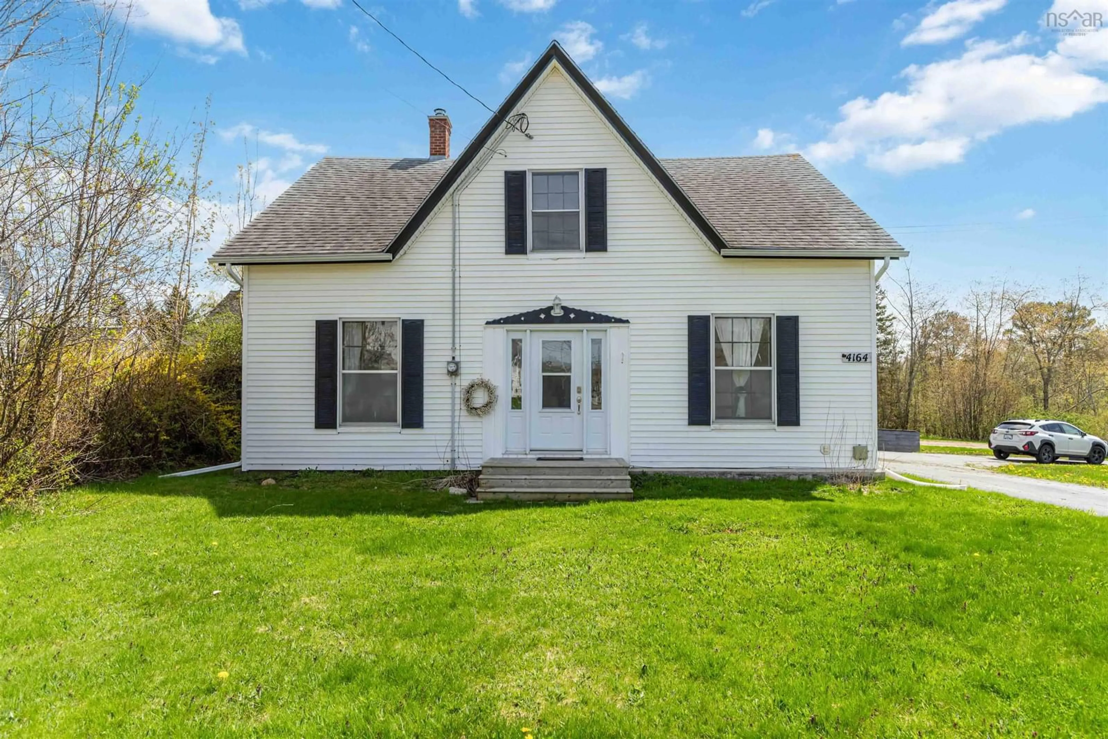 Home with vinyl exterior material, street for 4164 Highway 201, Bridgetown Nova Scotia B0S 1C0