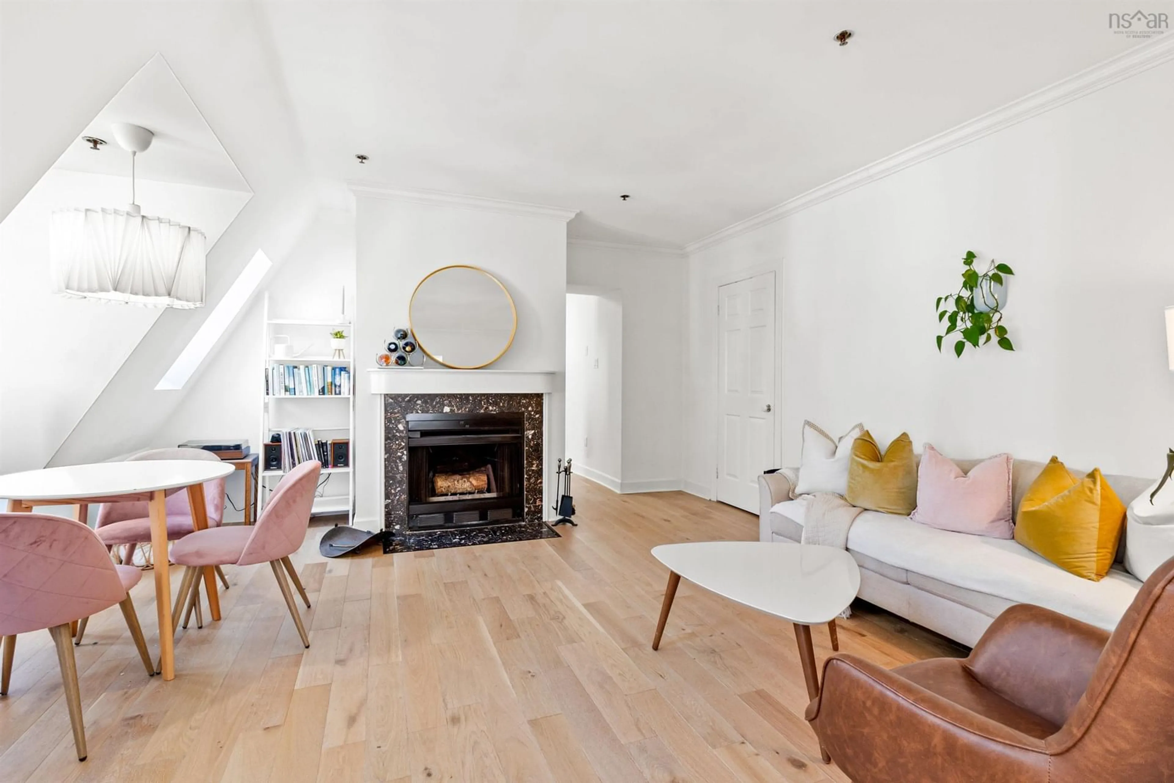 Living room with furniture, wood/laminate floor for 1061 South Park St #6, Halifax Nova Scotia B2H 2W5