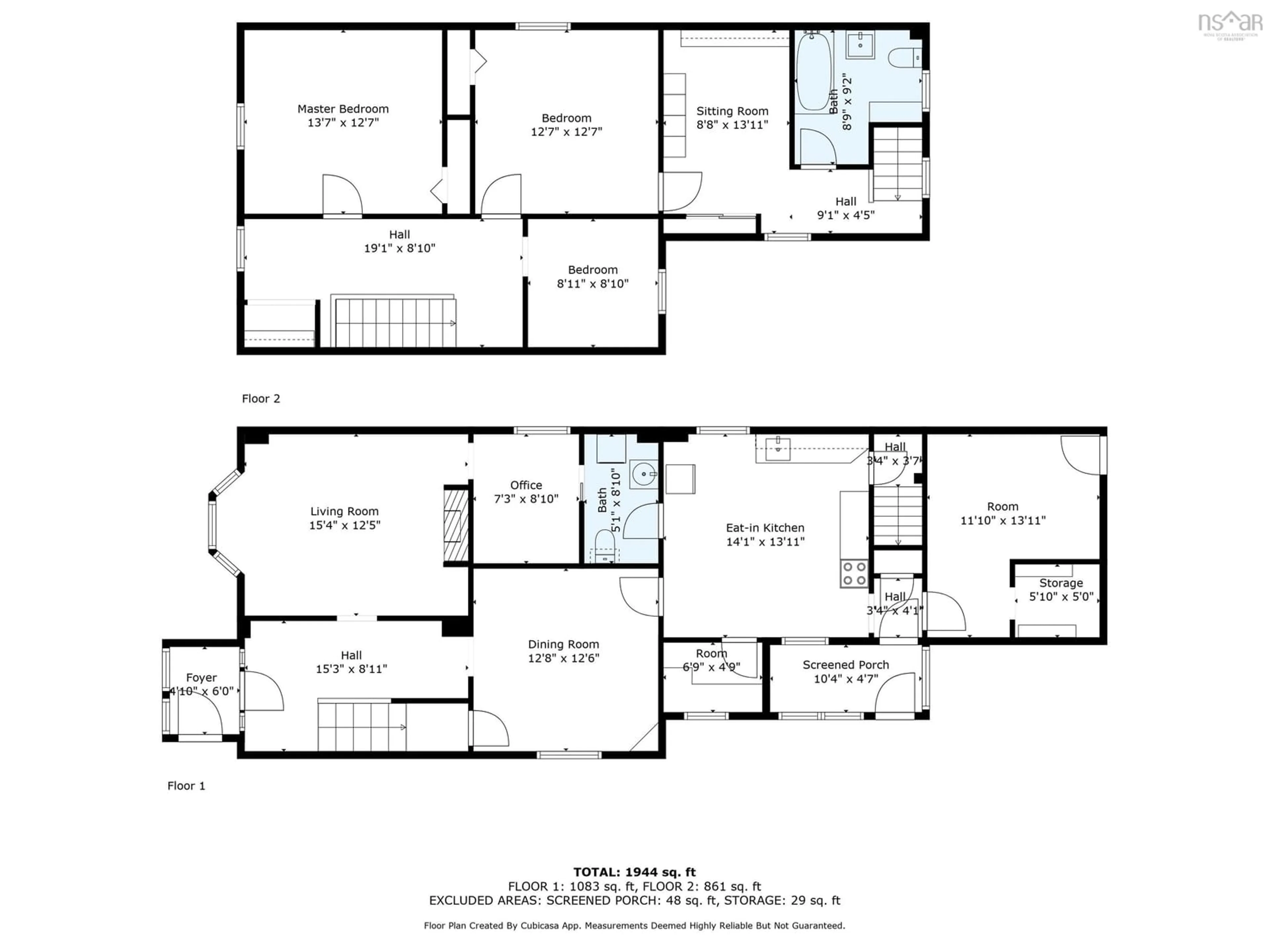 Floor plan for 32 Albion St, Amherst Nova Scotia B4H 2V5