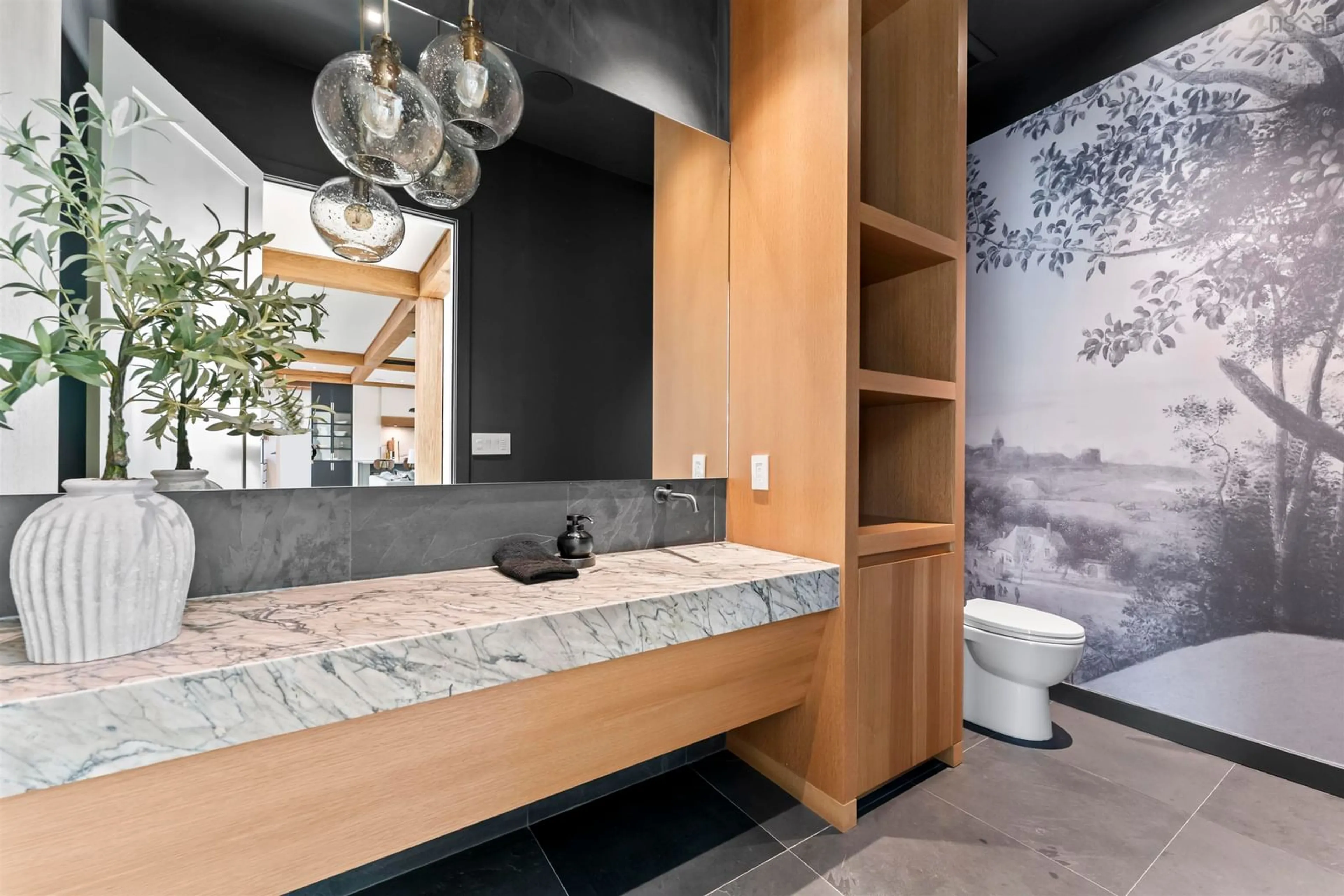 Contemporary bathroom, ceramic/tile floor for 276 Sunnylea Rd, Wellington Nova Scotia B2T 1A2
