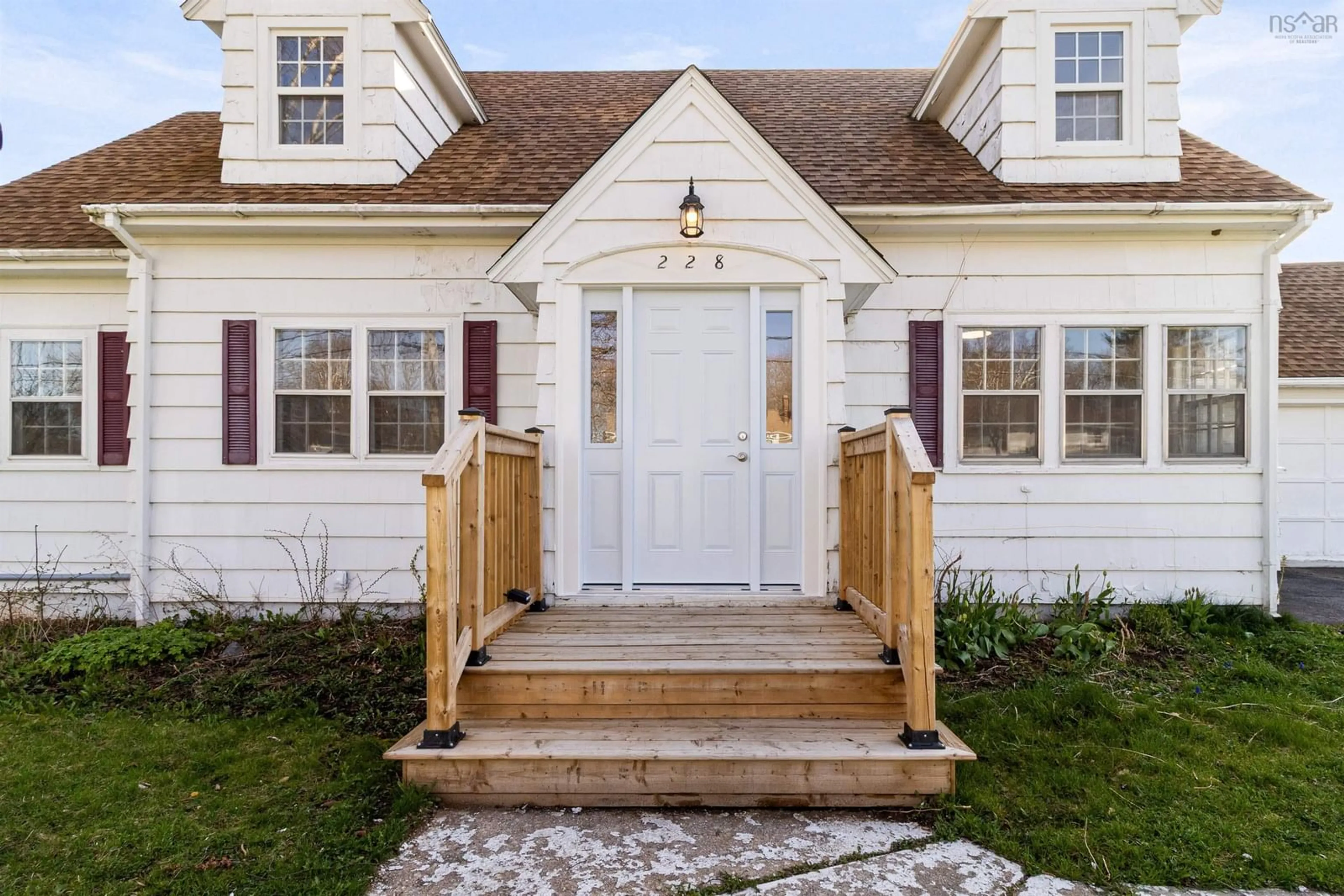 Home with vinyl exterior material, street for 228 Tremain Cres, Windsor Nova Scotia B0N 2T0