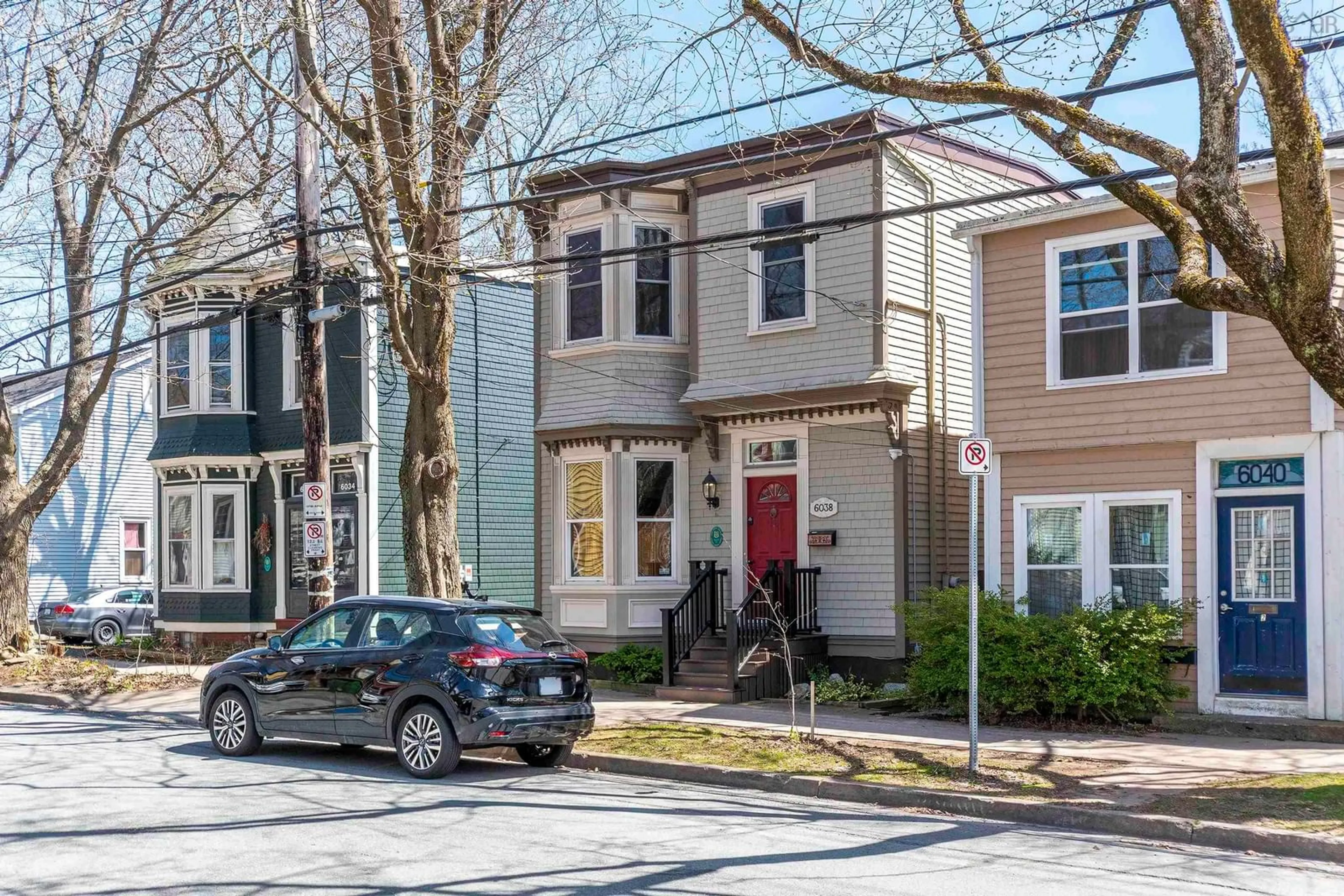Home with vinyl exterior material, street for 6038 Charles St, Halifax Nova Scotia B3K 1L1