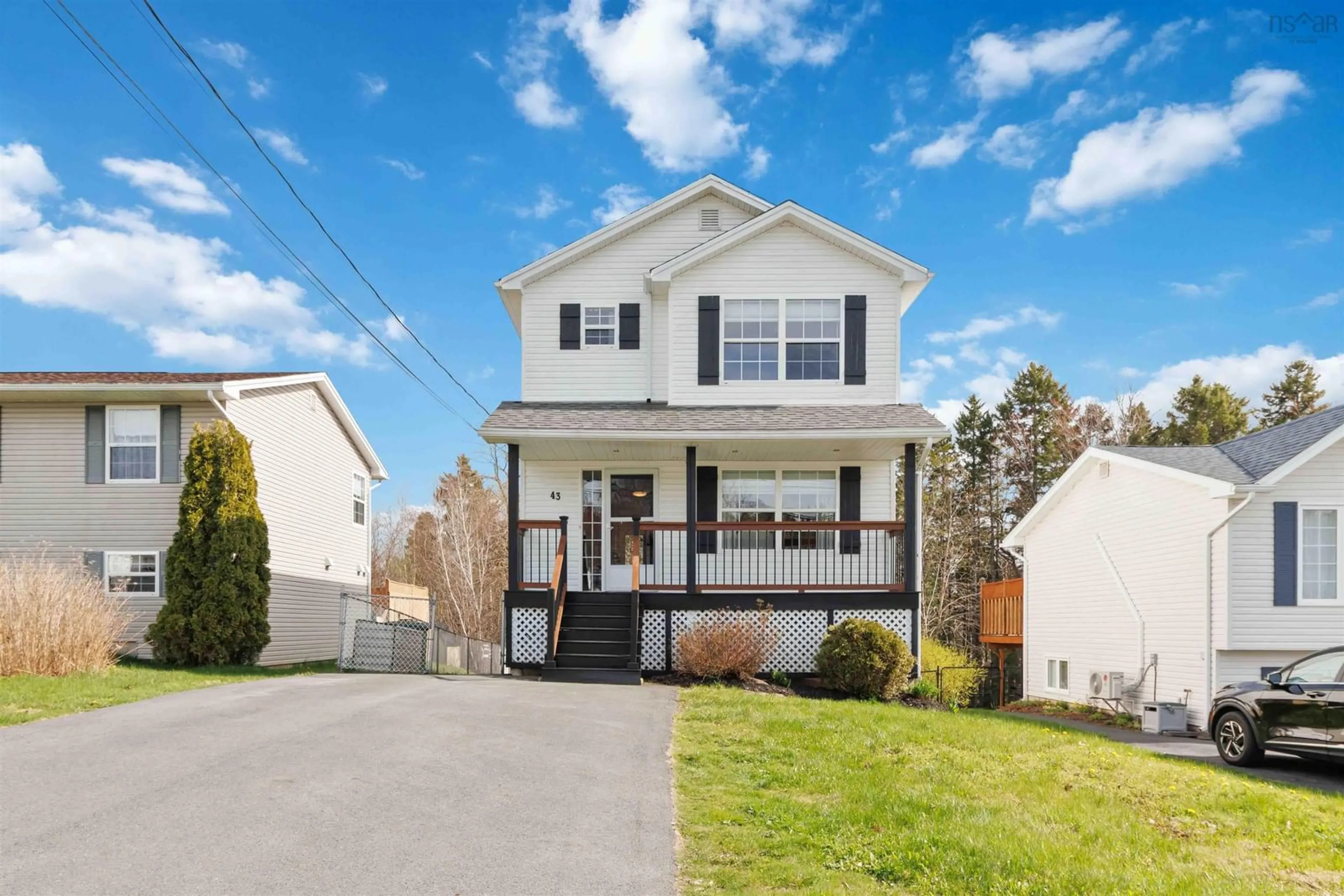 Home with vinyl exterior material, street for 43 Rossing Dr, Middle Sackville Nova Scotia B4E 3E5