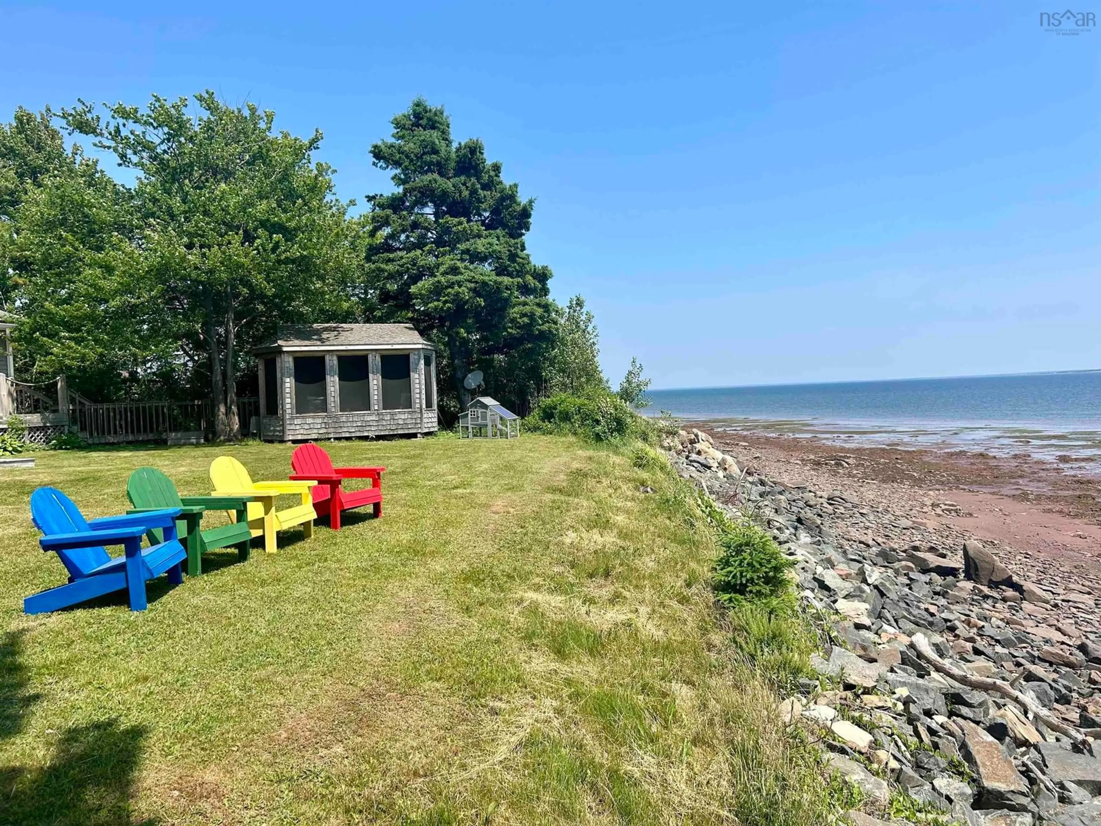 A pic from outside/outdoor area/front of a property/back of a property/a pic from drone, water/lake/river/ocean view for 3954 Malagash Rd, Malagash Point Nova Scotia B0K 1E0