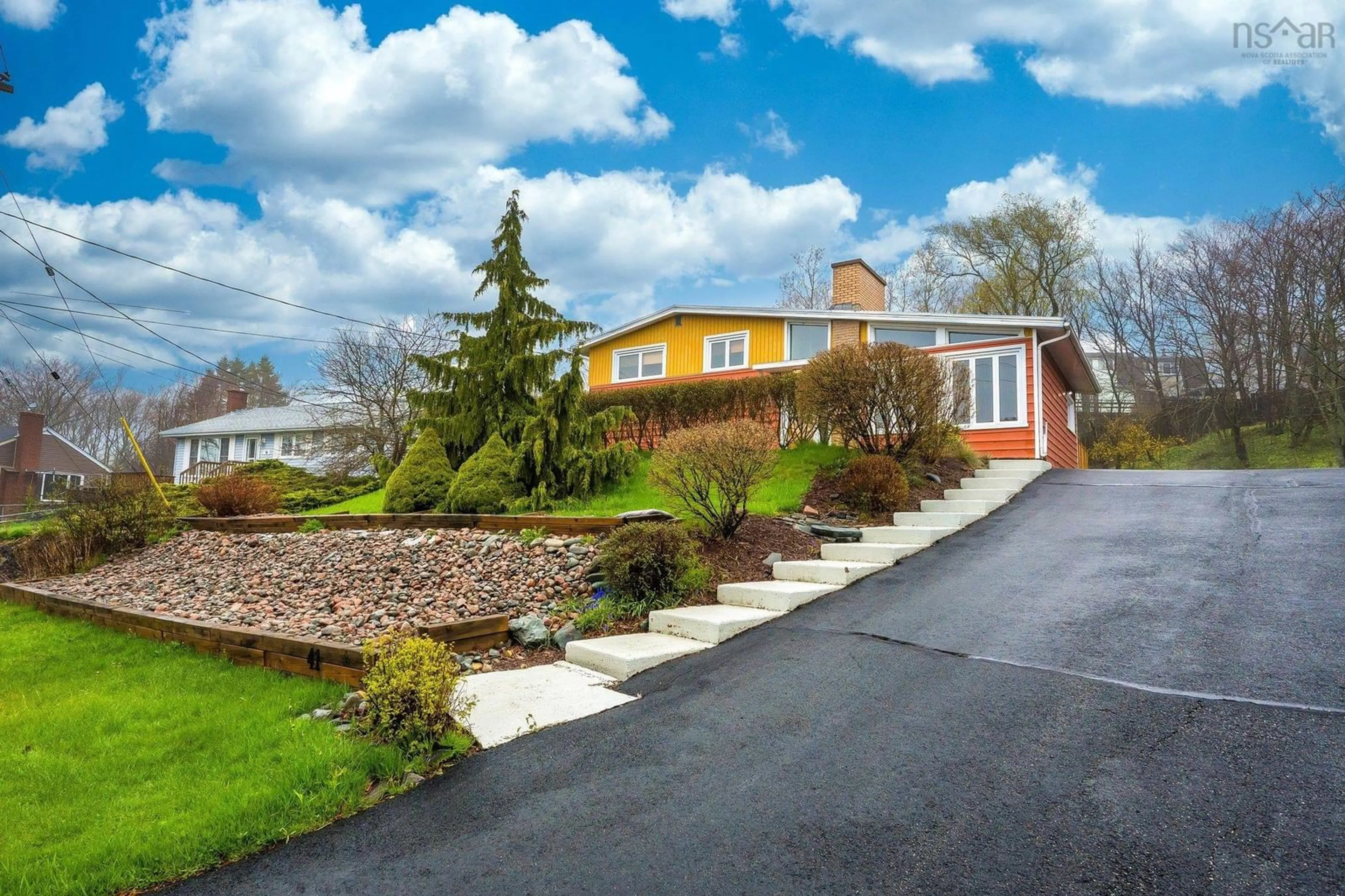 Home with vinyl exterior material, street for 41 Belle Vista Dr, Dartmouth Nova Scotia B2W 2X4
