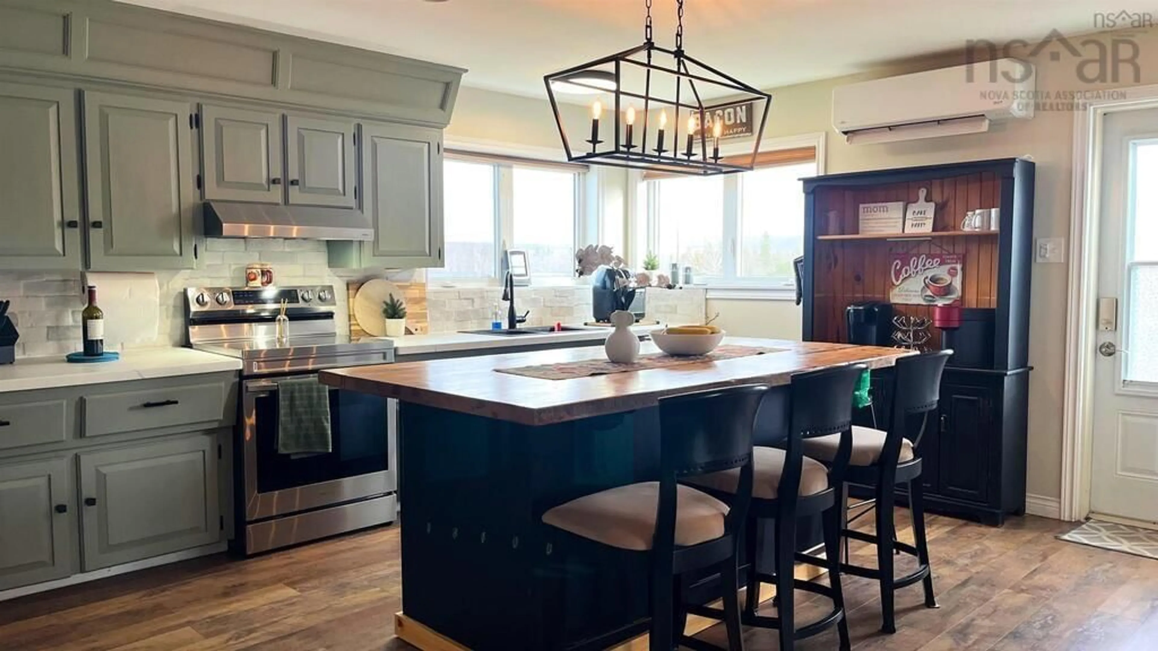Open concept kitchen, wood/laminate floor for 4959 Dunmore Rd, Lower South River Nova Scotia B2G 0B4