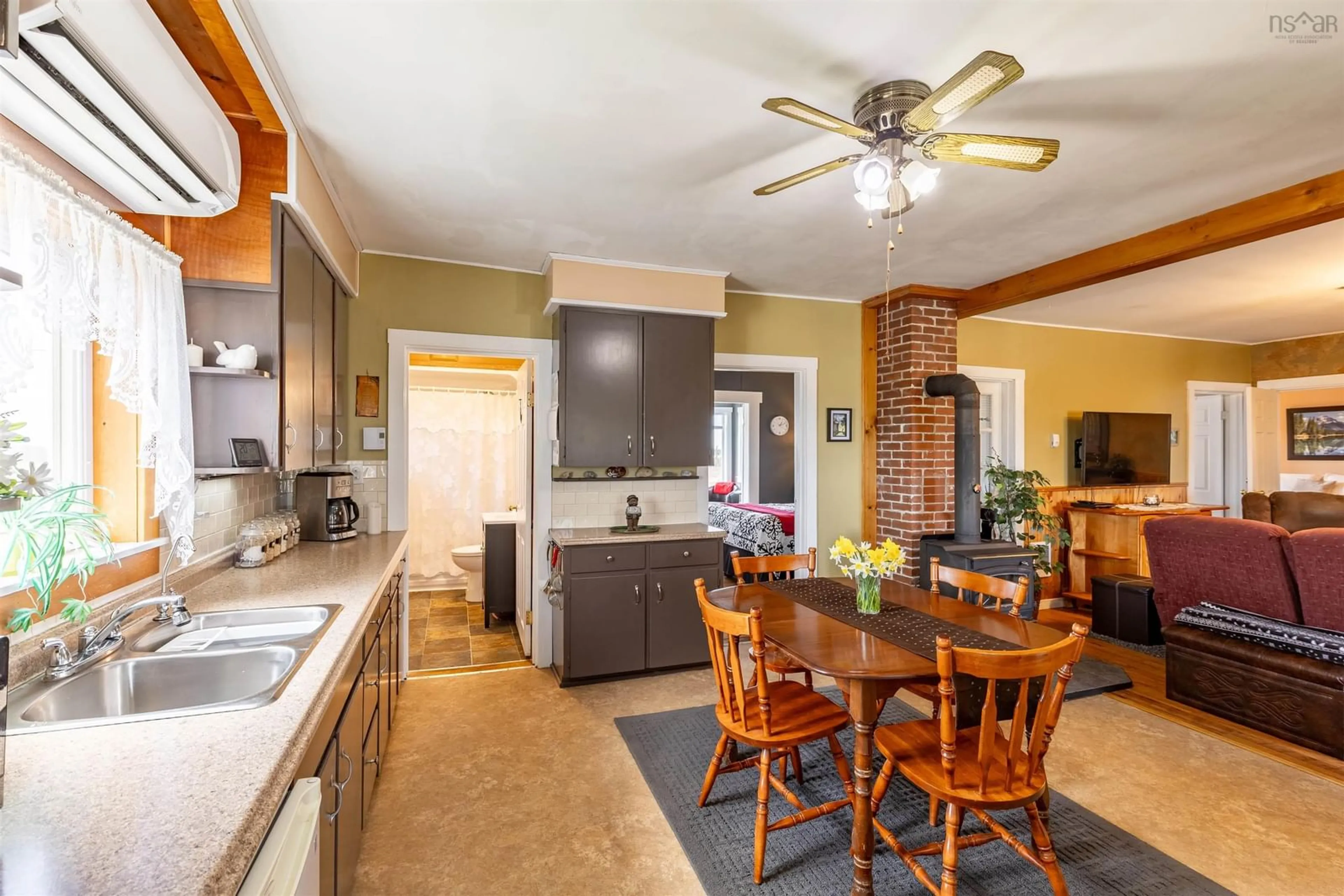Open concept kitchen, ceramic/tile floor for 817 Main Shore Rd, North Chegoggin Nova Scotia B5A 5H2