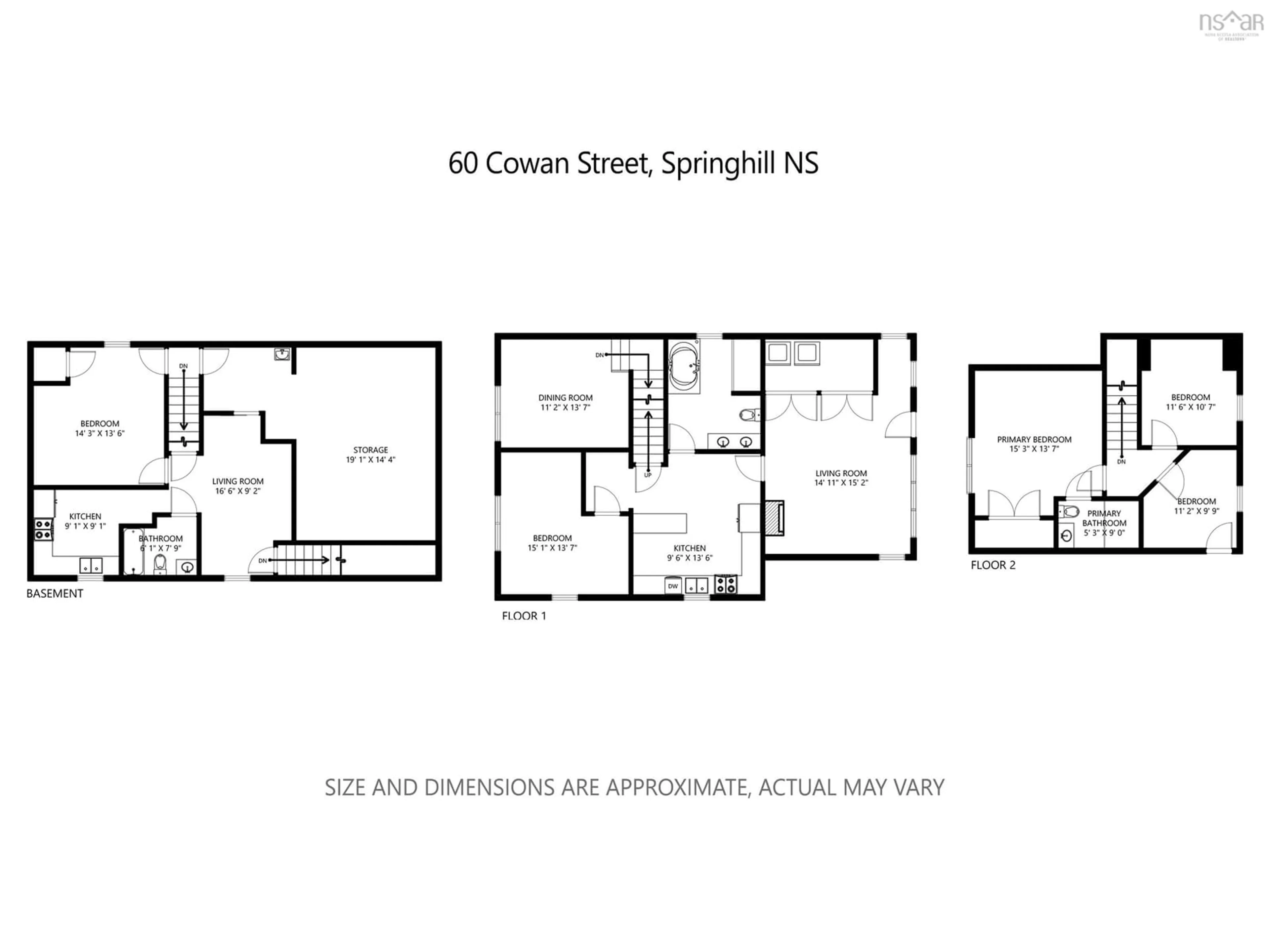 Floor plan for 60 Cowan St, Springhill Nova Scotia B0M 1X0