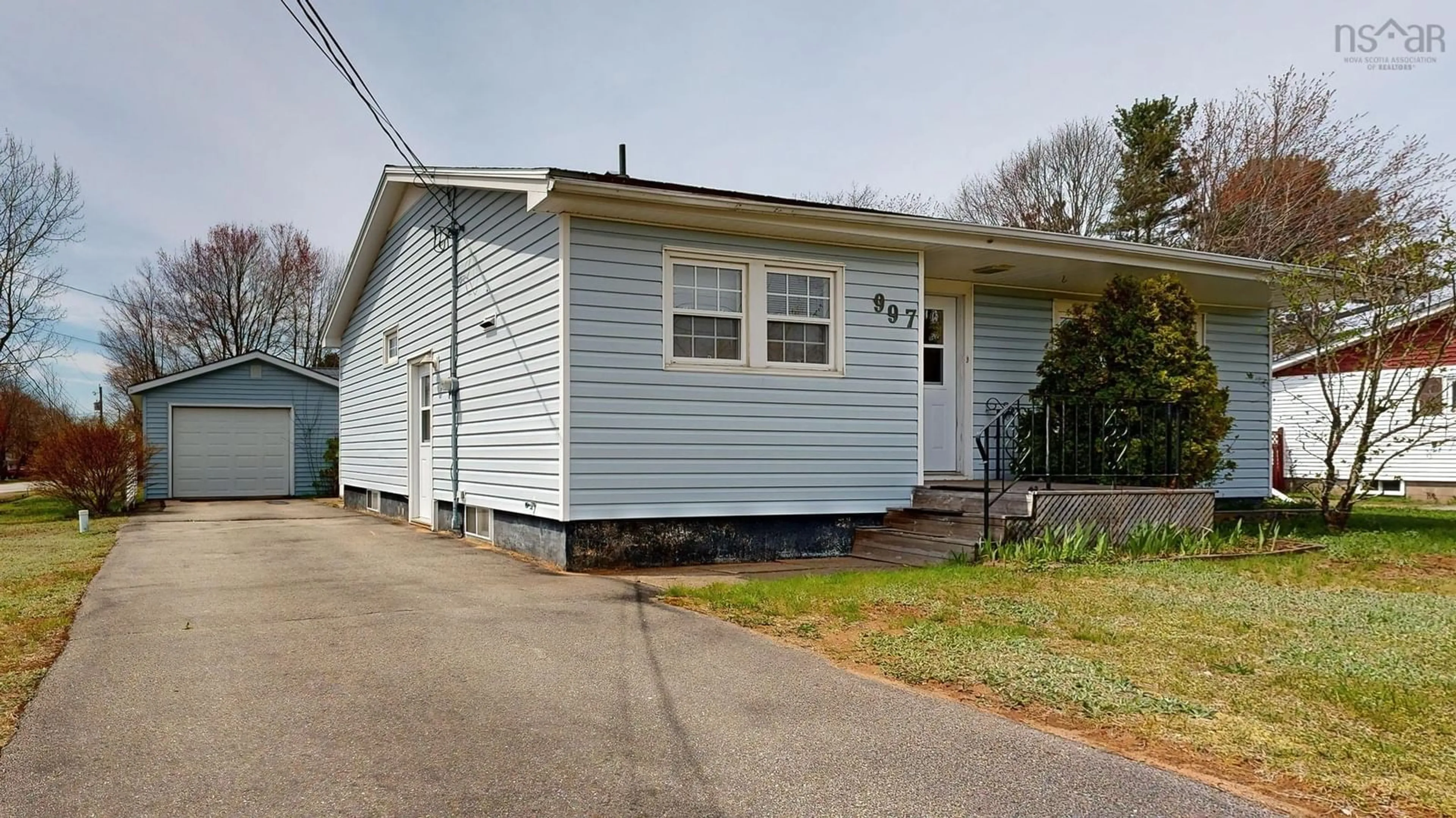 Home with vinyl exterior material, street for 997 Argus Dr, Greenwood Nova Scotia B0P 1R0