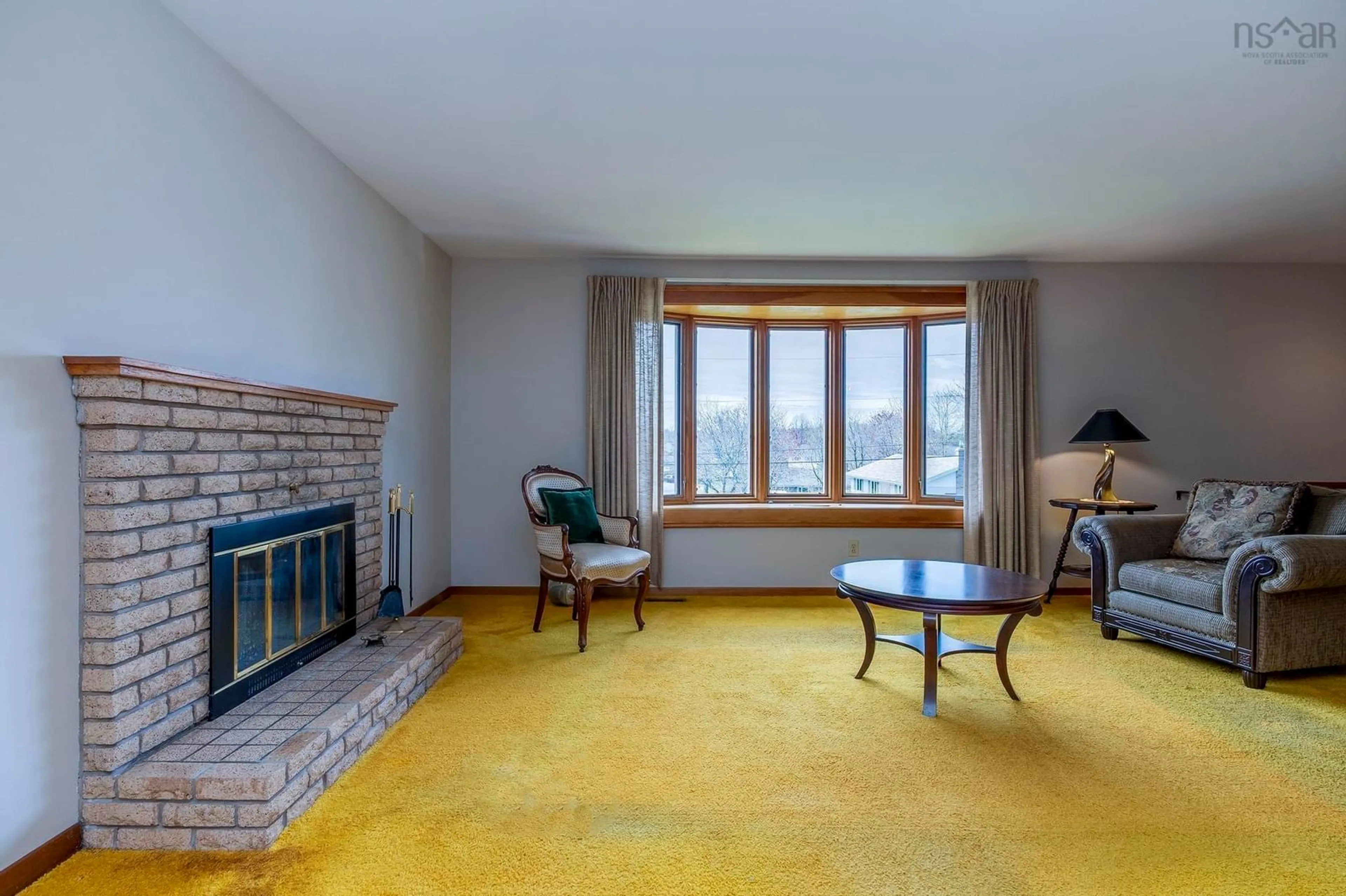 Living room with furniture, carpet floor for 31 Skeena Street, Dartmouth Nova Scotia B2W 1P7