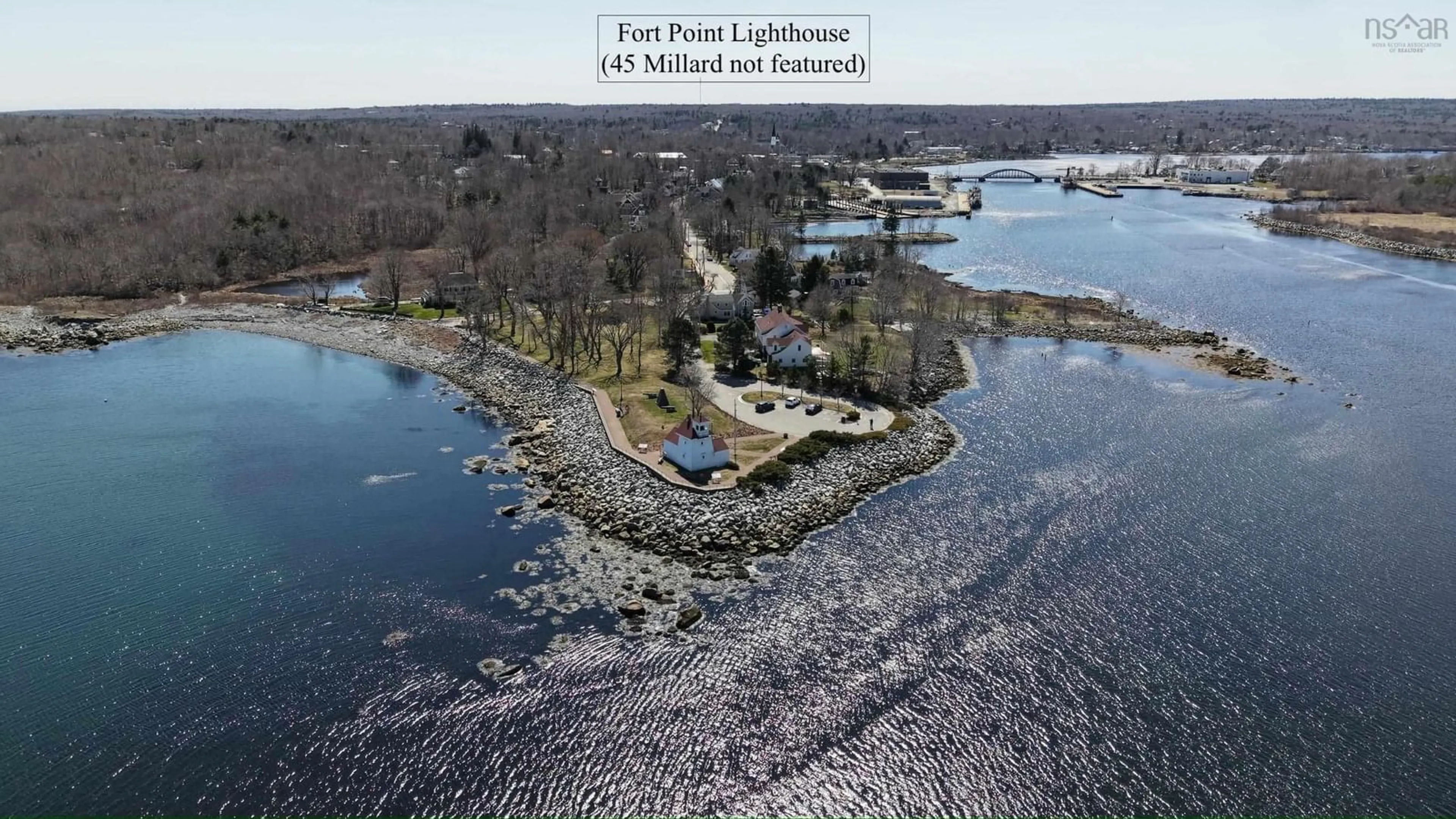A pic from outside/outdoor area/front of a property/back of a property/a pic from drone, water/lake/river/ocean view for 45 Millard Ave, Liverpool Nova Scotia B0T 1K0