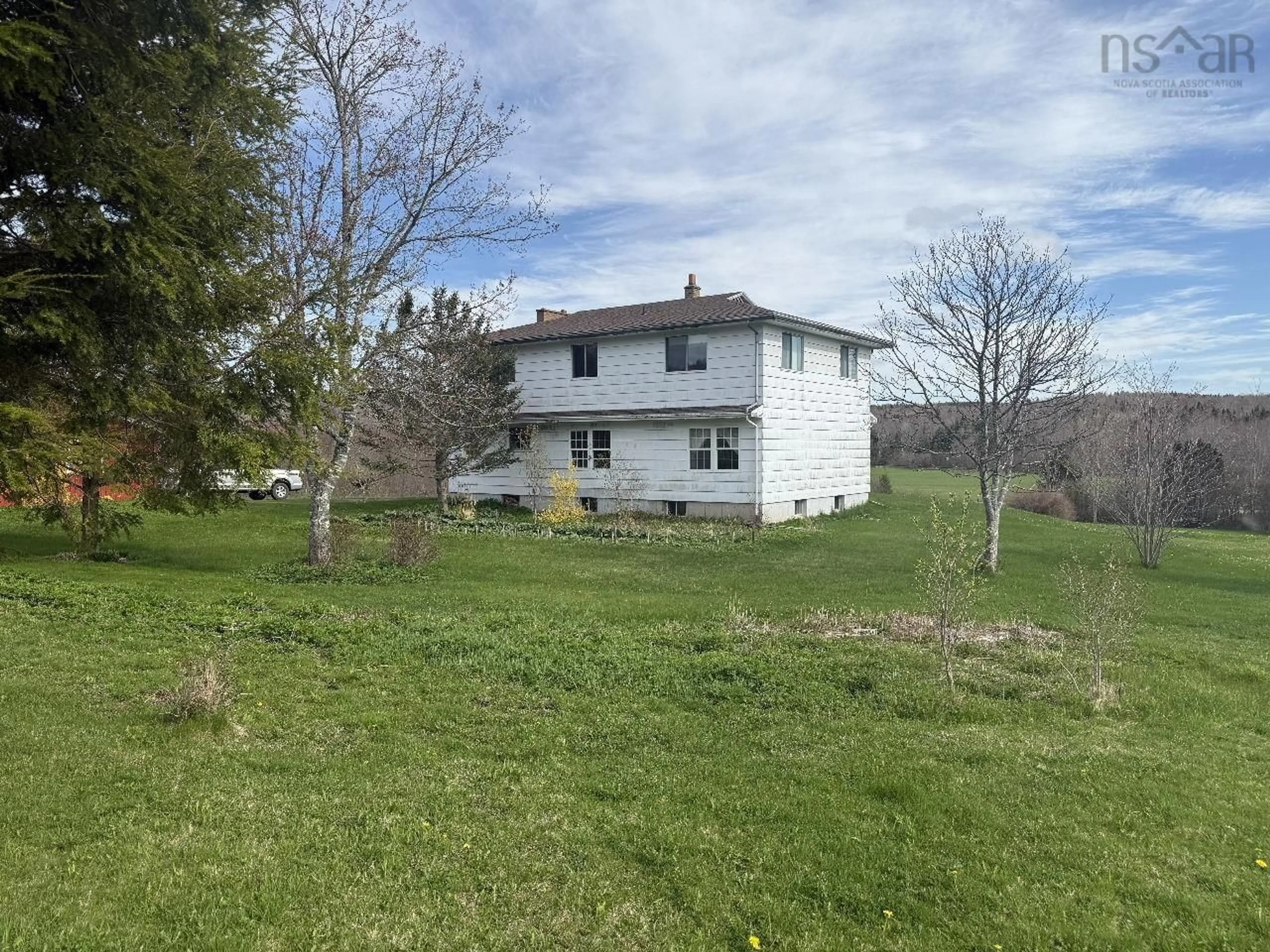 A pic from outside/outdoor area/front of a property/back of a property/a pic from drone, water/lake/river/ocean view for 703 336 Hwy, Upper Musquodoboit Nova Scotia B0N 2M0