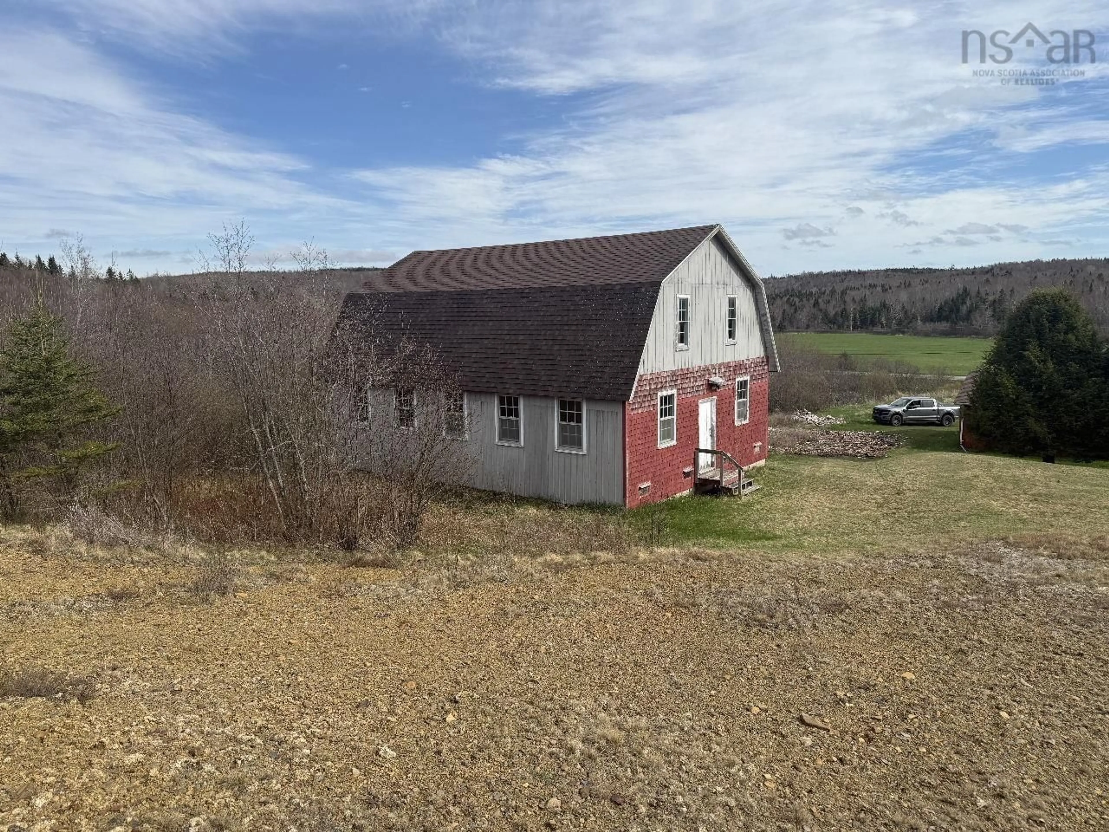 A pic from outside/outdoor area/front of a property/back of a property/a pic from drone, building for 703 336 Hwy, Upper Musquodoboit Nova Scotia B0N 2M0