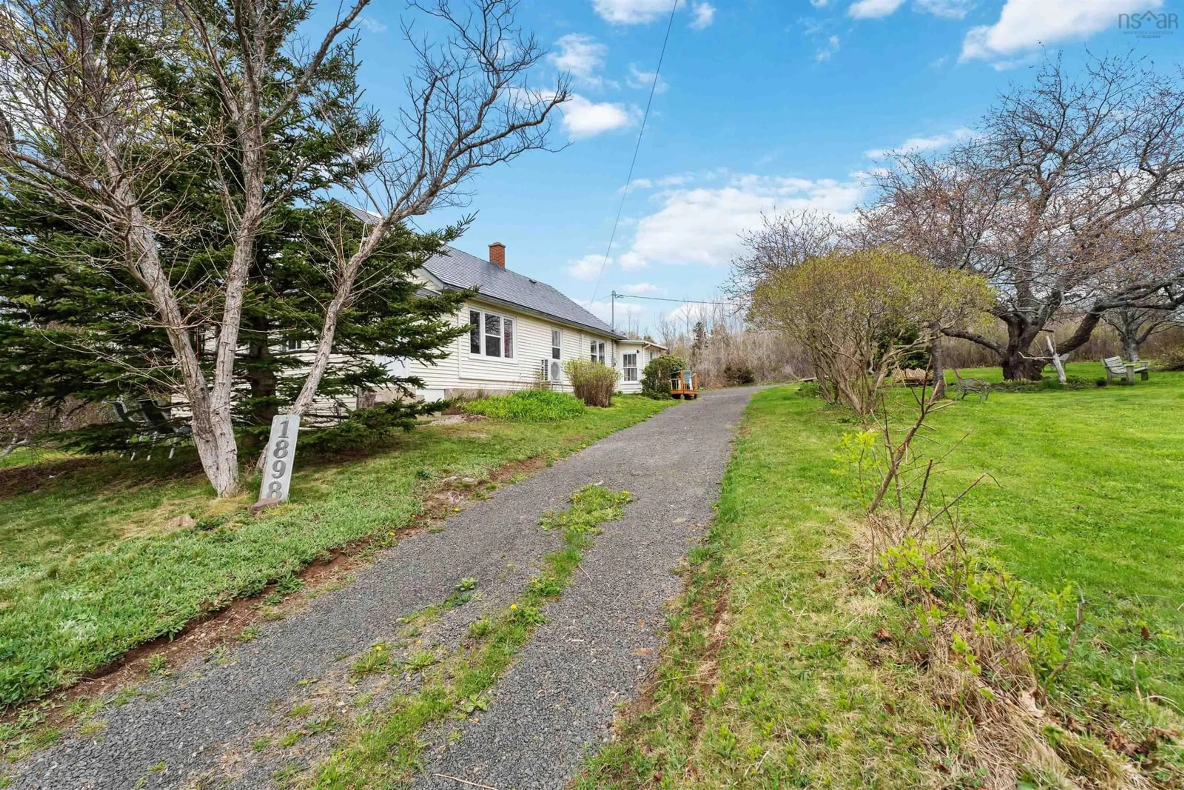 A pic from outside/outdoor area/front of a property/back of a property/a pic from drone, street for 1898 Hampton Mountain Rd, Hampton Nova Scotia B0S 1L0