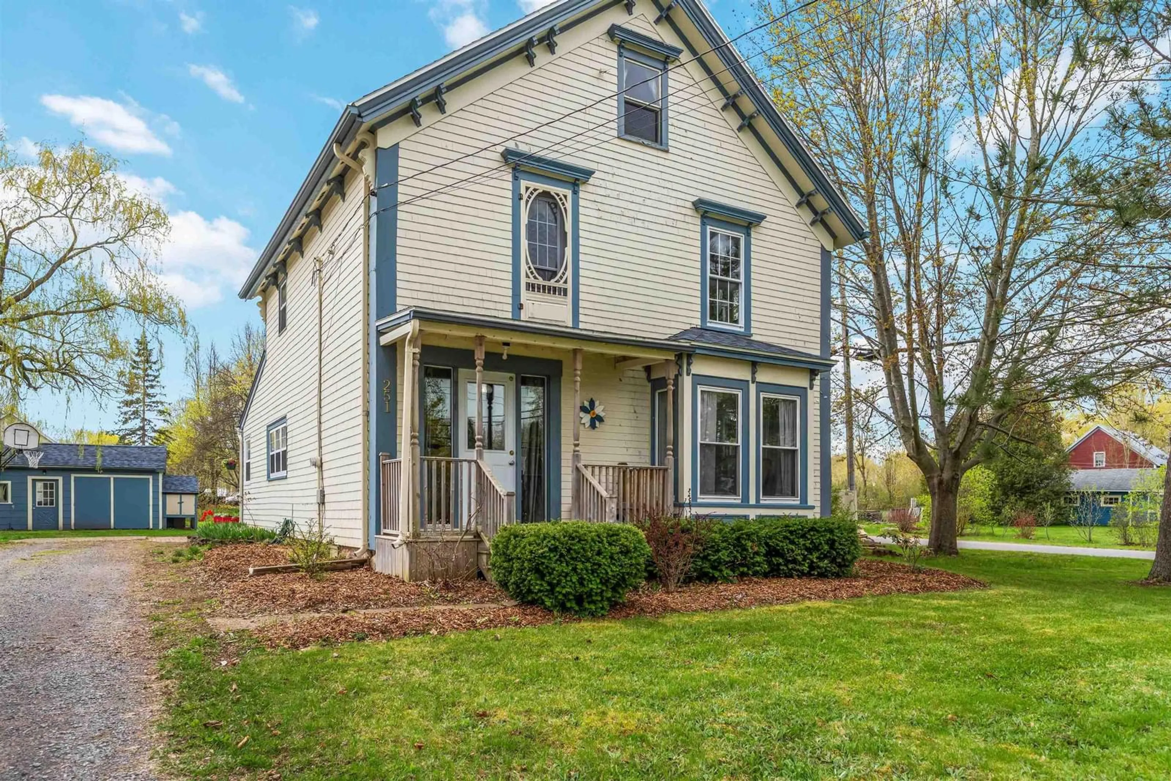 Home with vinyl exterior material, street for 251 Main St, Berwick Nova Scotia B0P 1E0