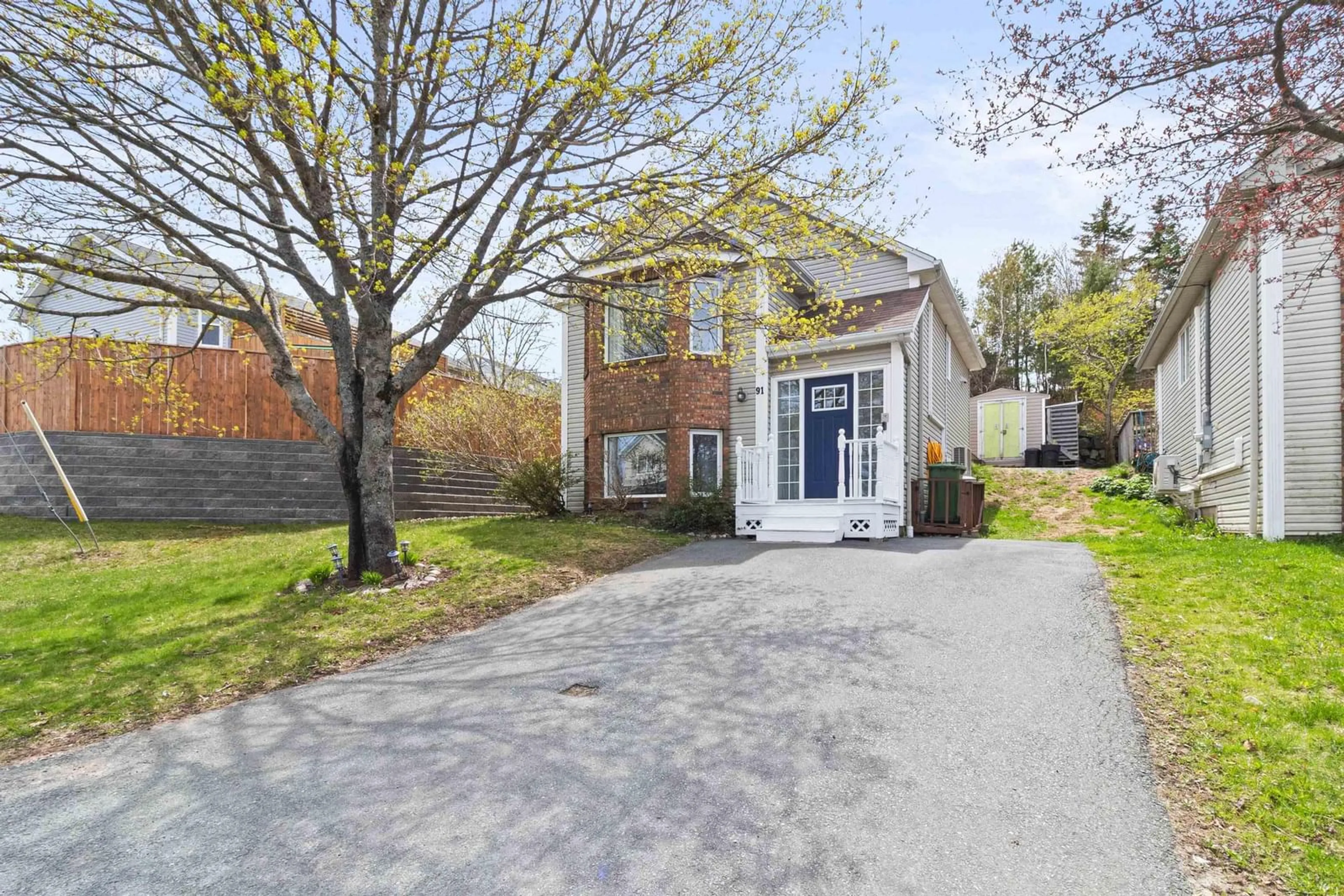 A pic from outside/outdoor area/front of a property/back of a property/a pic from drone, street for 91 Royal Masts Way, Bedford Nova Scotia B4A 4B7
