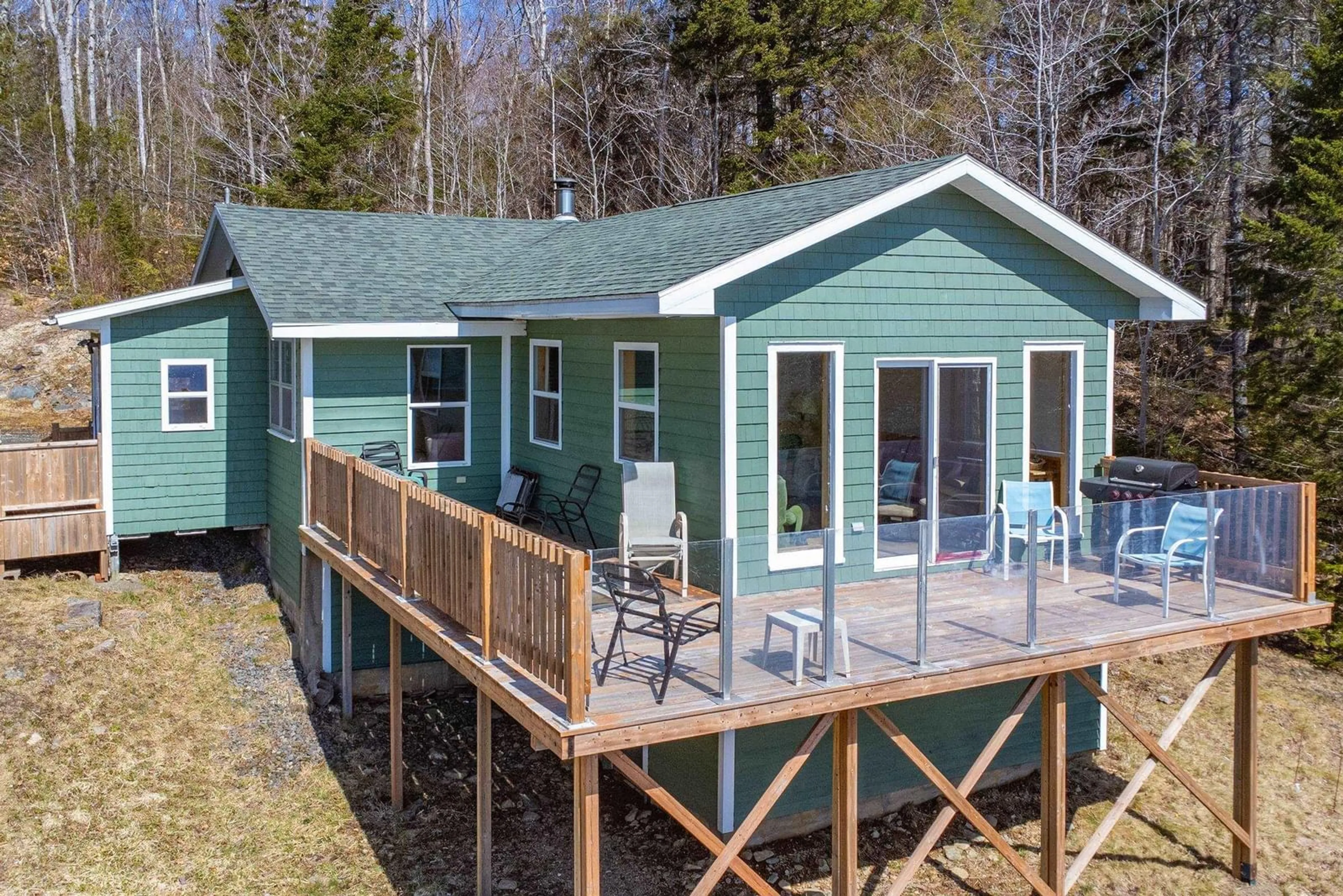 A pic from outside/outdoor area/front of a property/back of a property/a pic from drone, water/lake/river/ocean view for 164 North Wrights Lake Rd #Lot 13, Doucetteville Nova Scotia B0W 1H0