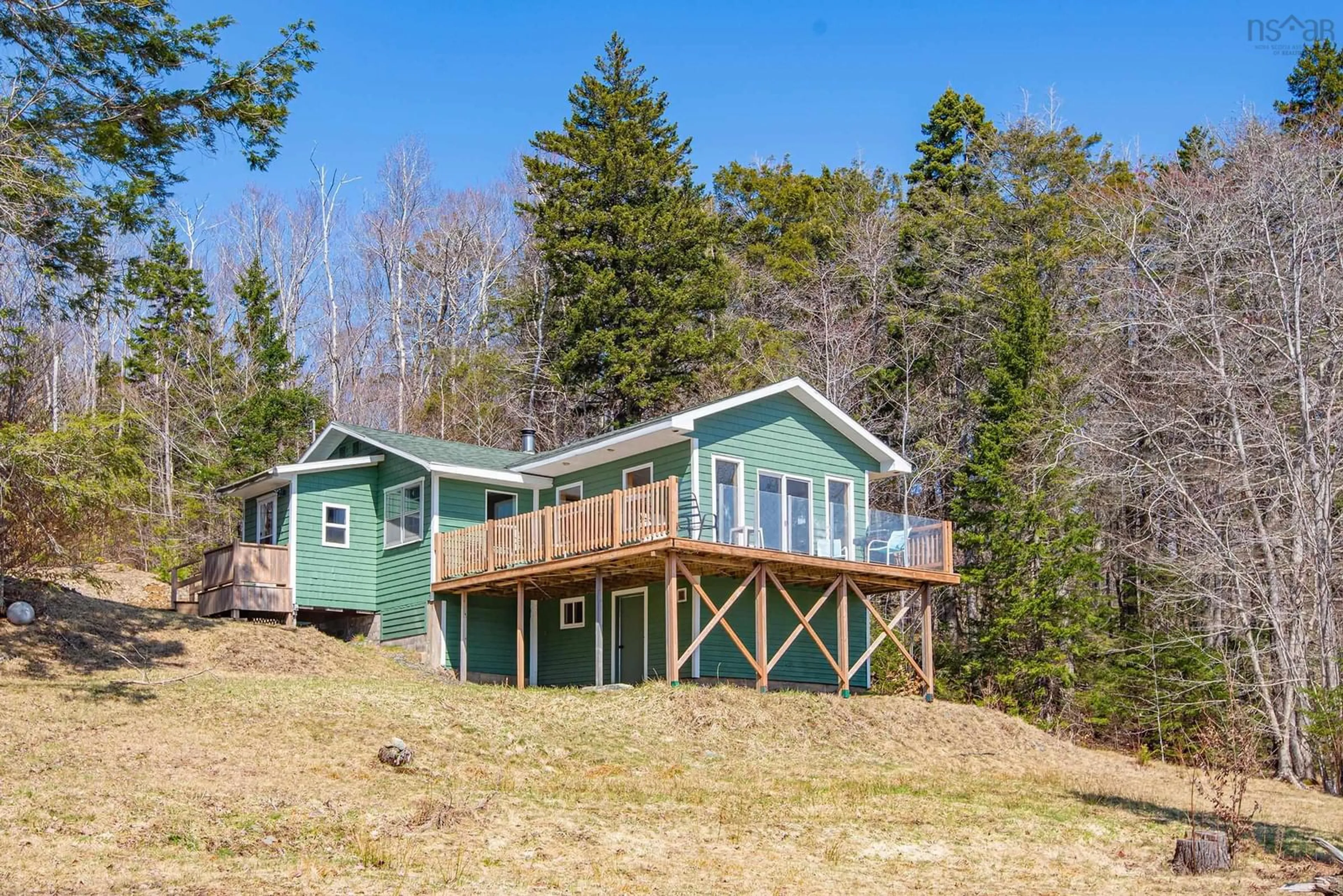 A pic from outside/outdoor area/front of a property/back of a property/a pic from drone, water/lake/river/ocean view for 164 North Wrights Lake Rd #Lot 13, Doucetteville Nova Scotia B0W 1H0