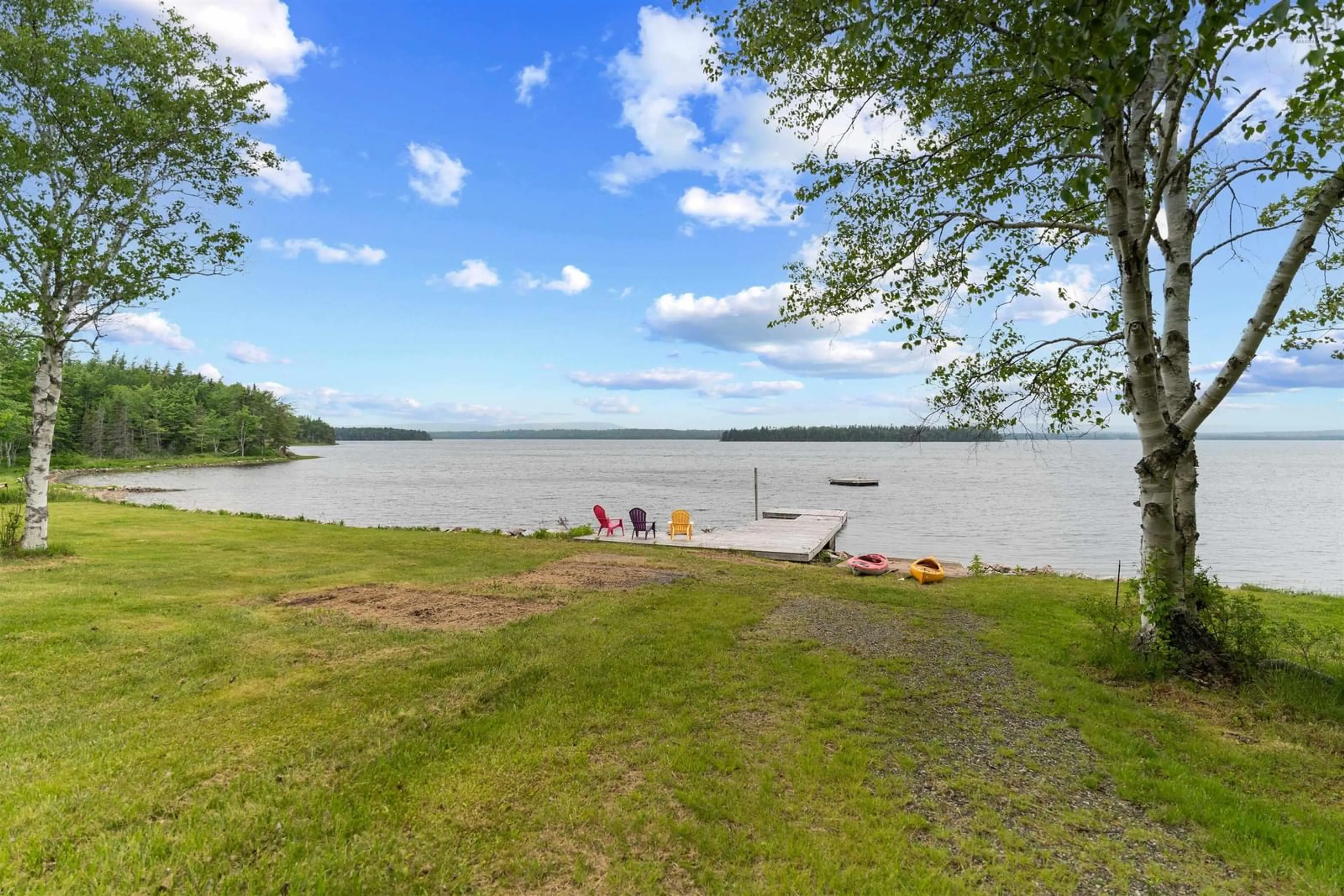 A pic from outside/outdoor area/front of a property/back of a property/a pic from drone, water/lake/river/ocean view for 58 Swains Lane, Valley Mills Nova Scotia B0E 2Y0