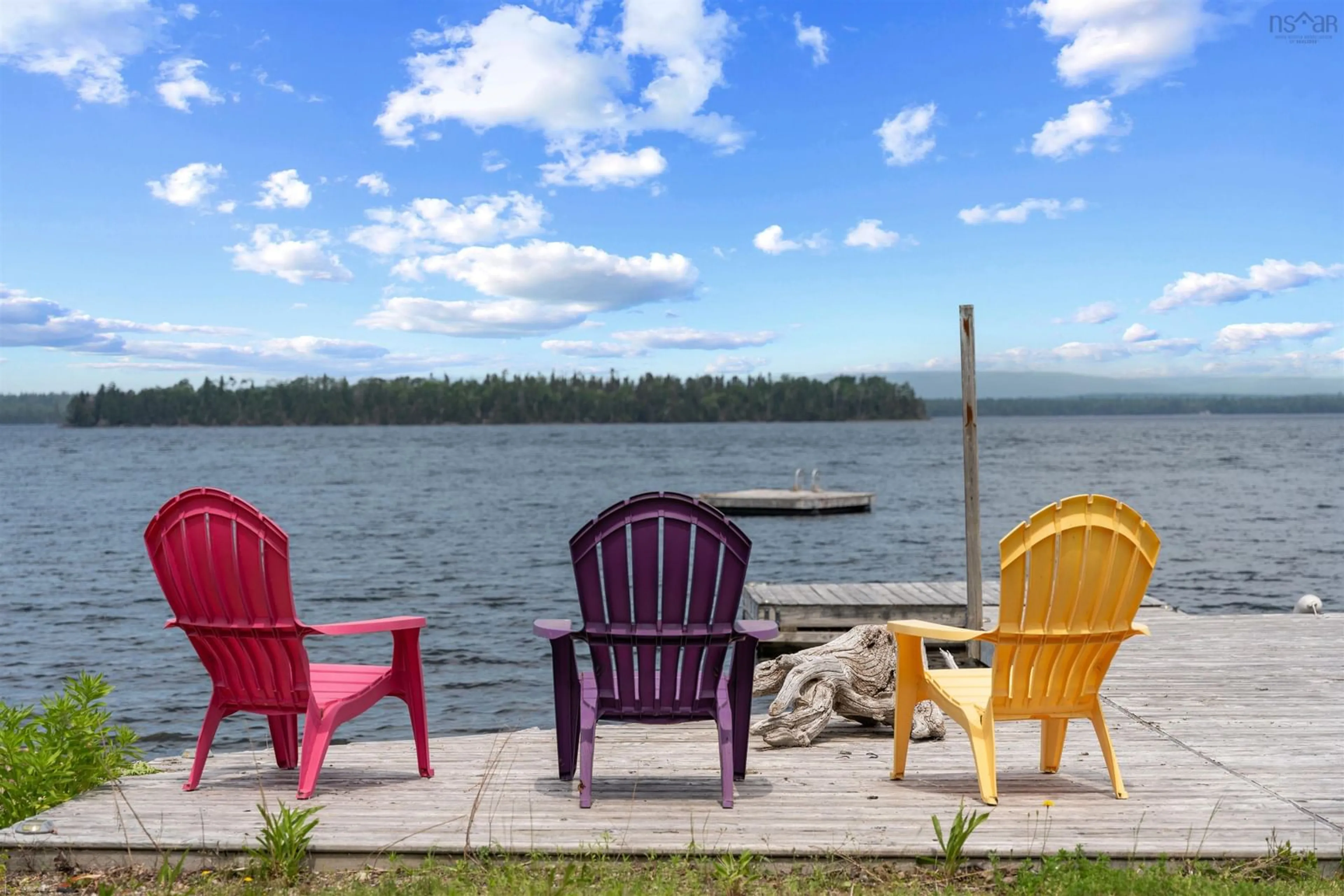 Patio, water/lake/river/ocean view for 58 Swains Lane, Valley Mills Nova Scotia B0E 2Y0