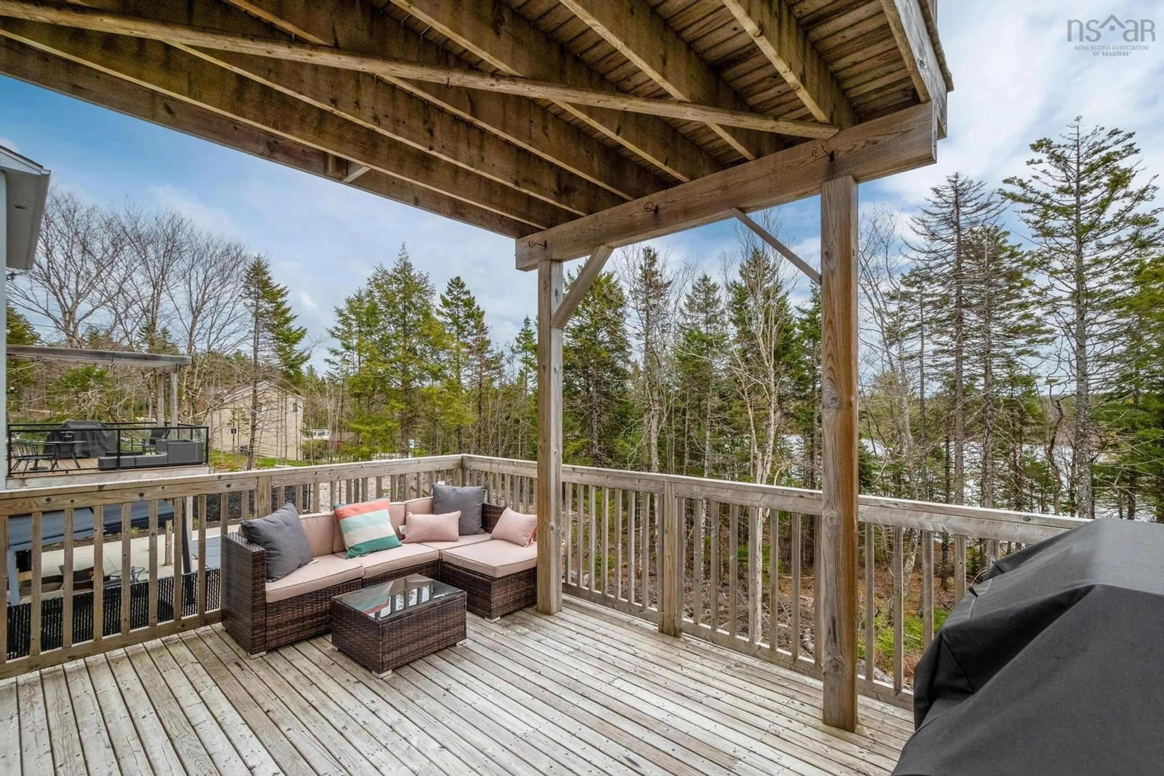 Patio, forest/trees view for 214 Voyageur Way, Hammonds Plains Nova Scotia B4B 0N1