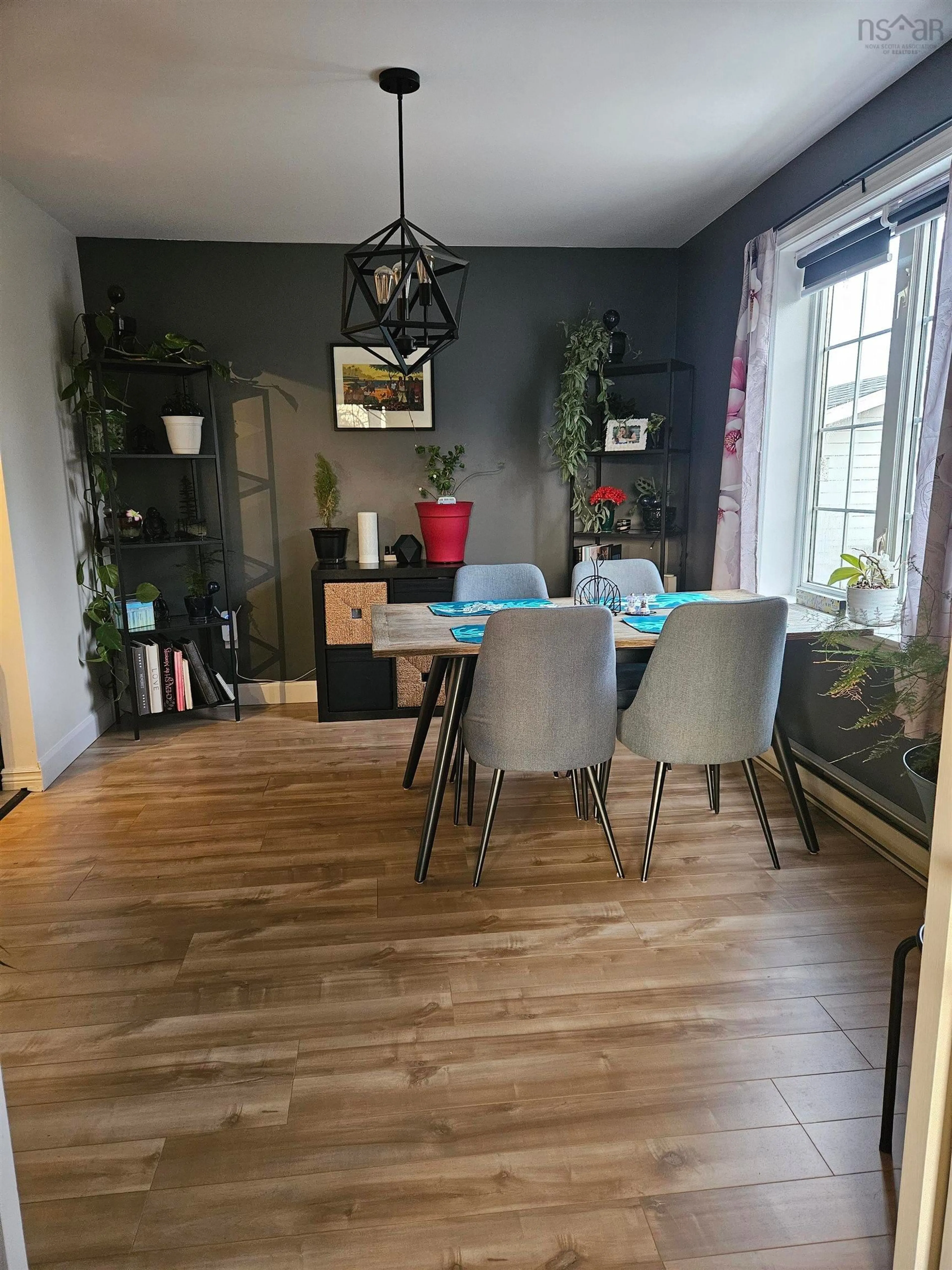 Dining room, wood/laminate floor for 205 Old Court House Branch Rd, Valley Nova Scotia B6L 3X4